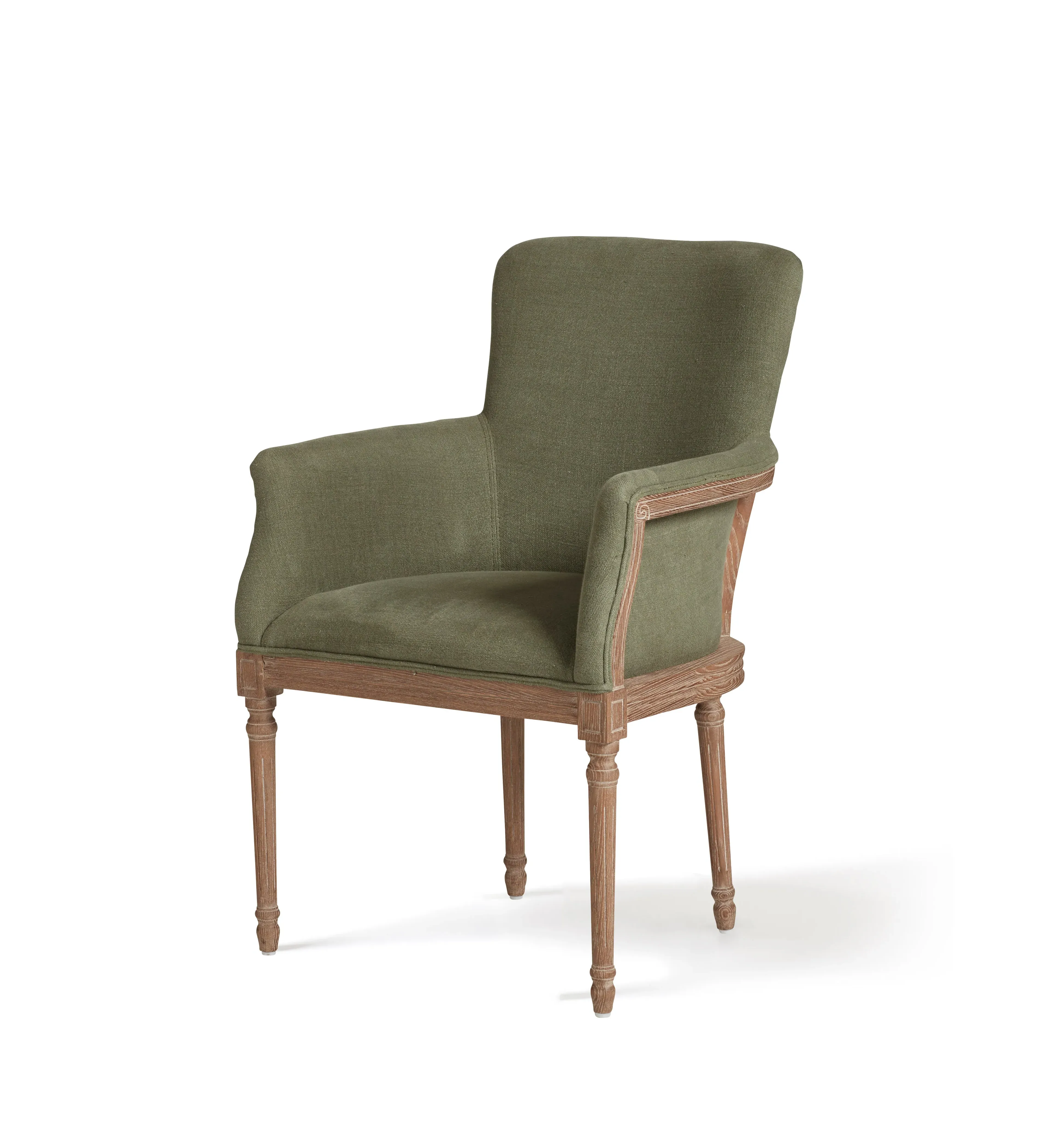 Dining Chair with Arms - Sage, Linen