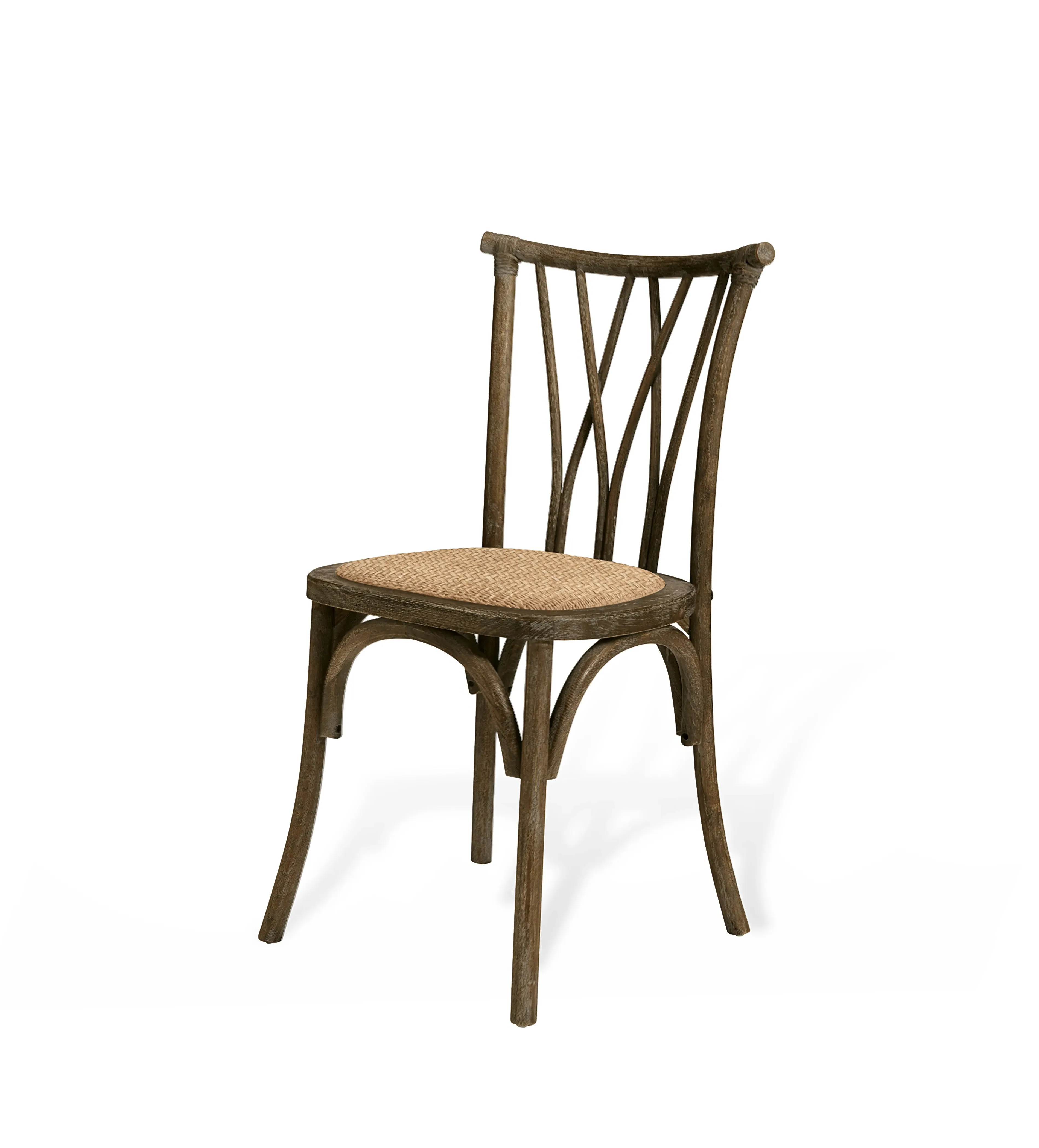Dining Chair with Diamond Back - Dark Brown, Wood image