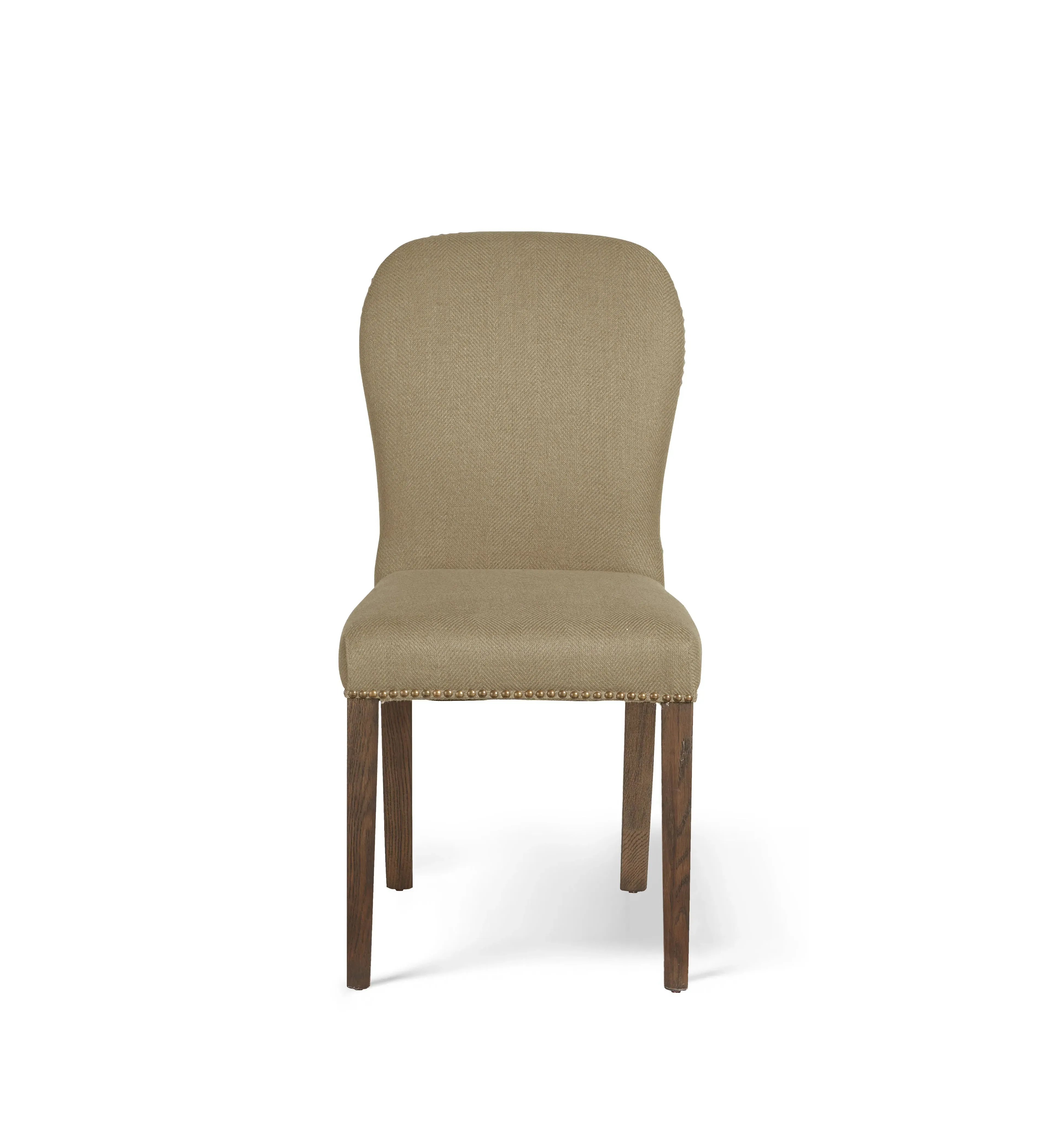Dining Chair with Studs - Wild Oats, Linen