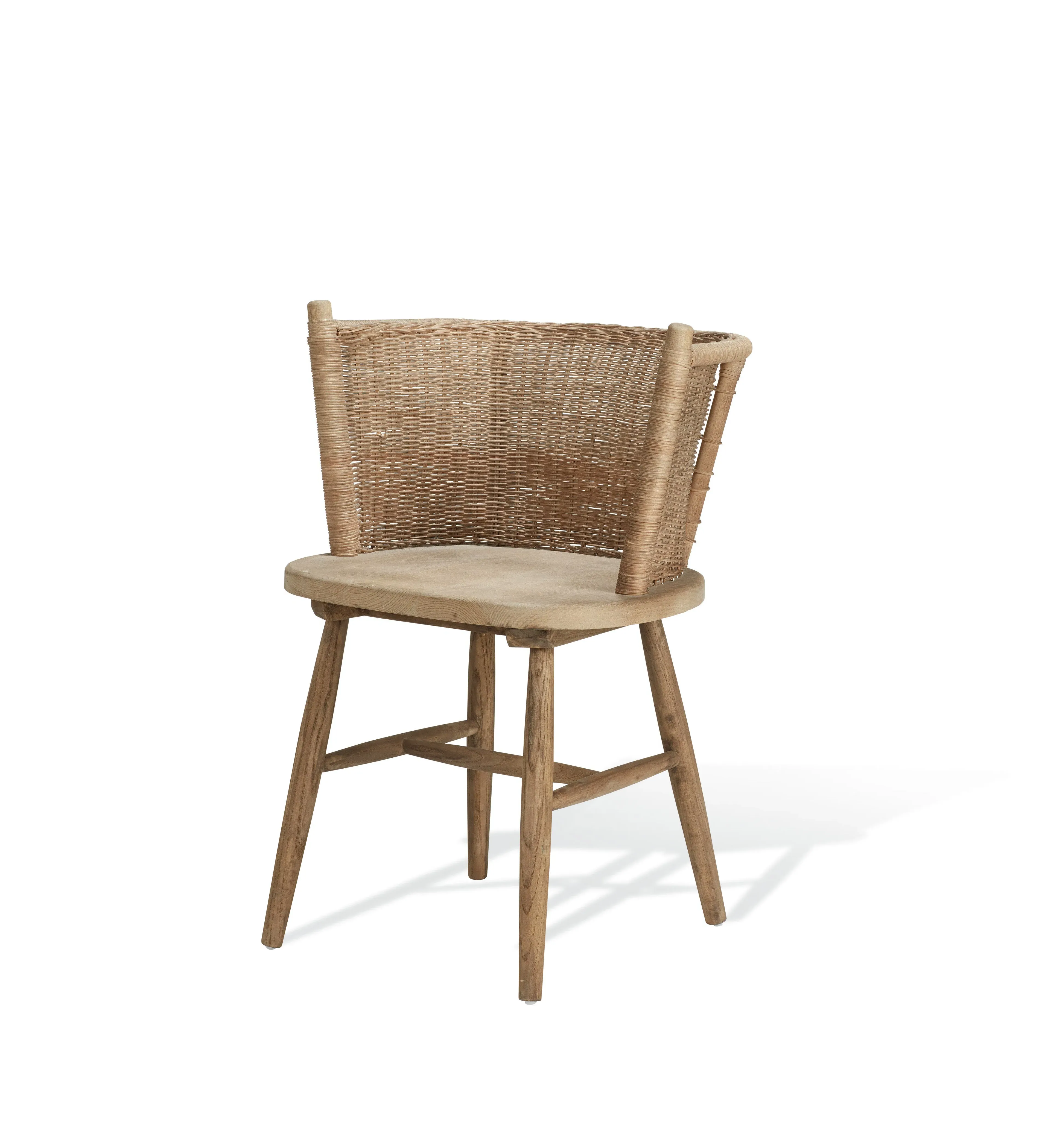 Dining Chair with Woven Back - Natural image