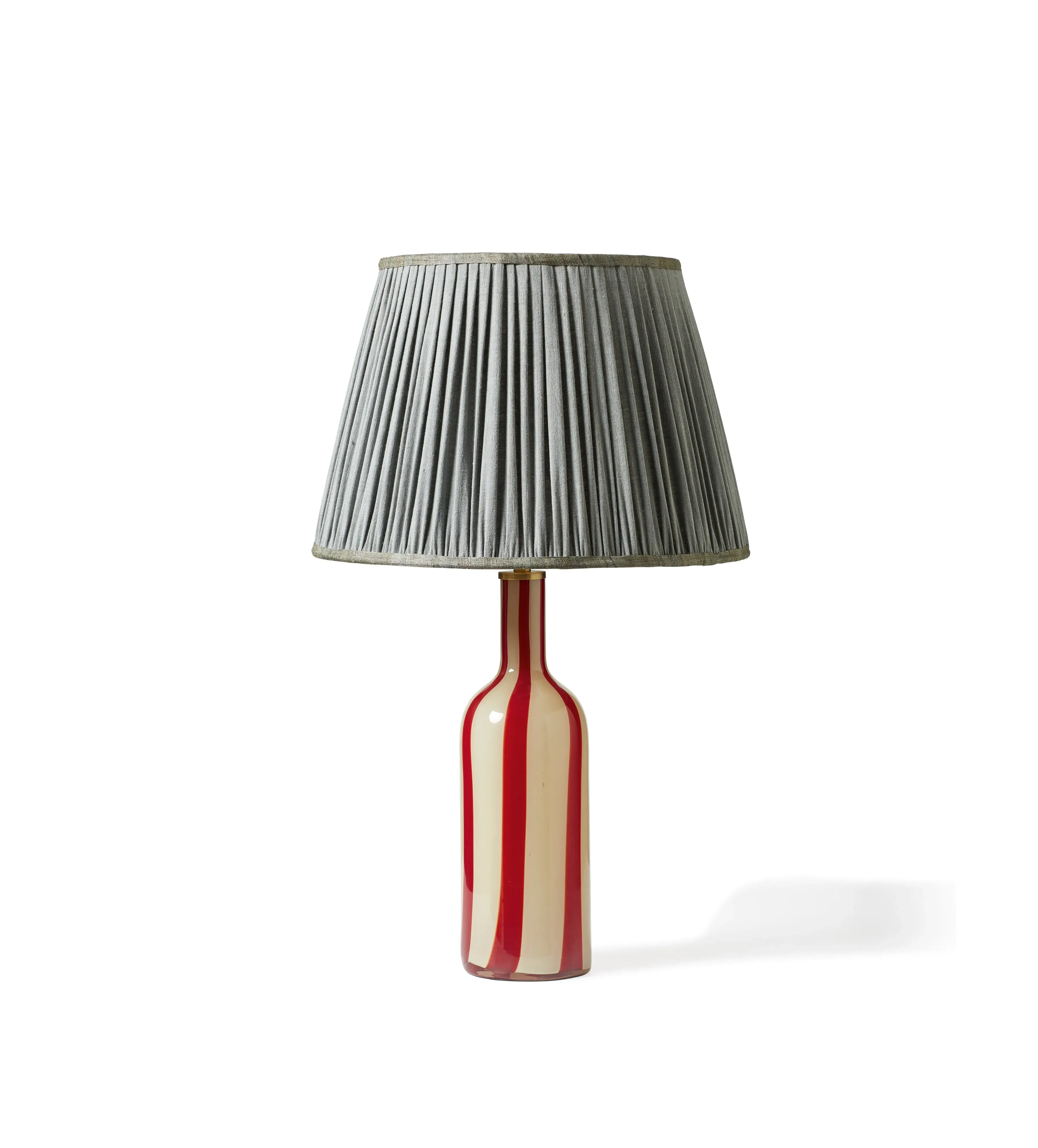 Elongated Glass Table Lamp - Red, Mouth-Blown Glass image
