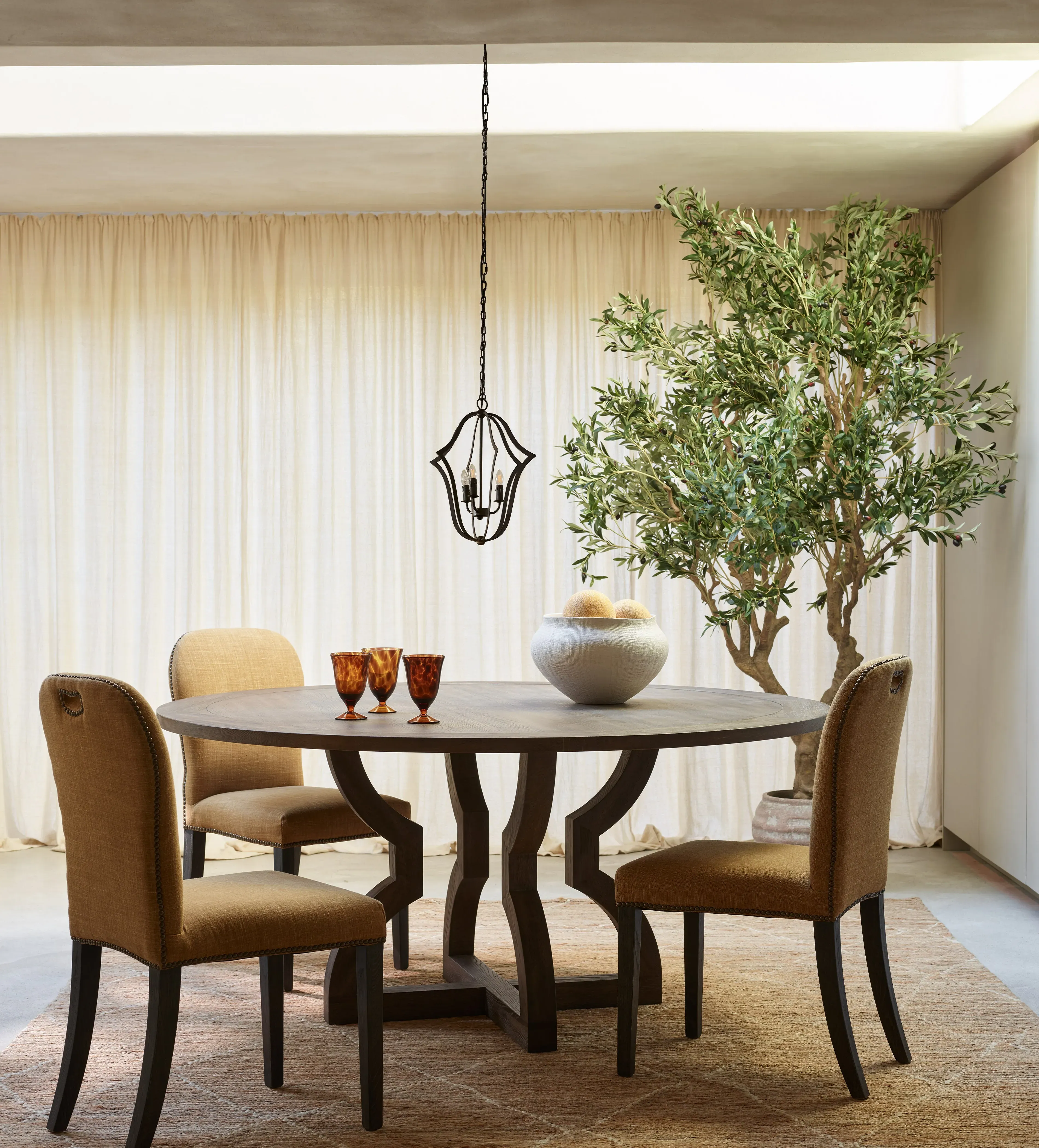 Extra Large Faux Olive Tree - Black Pot