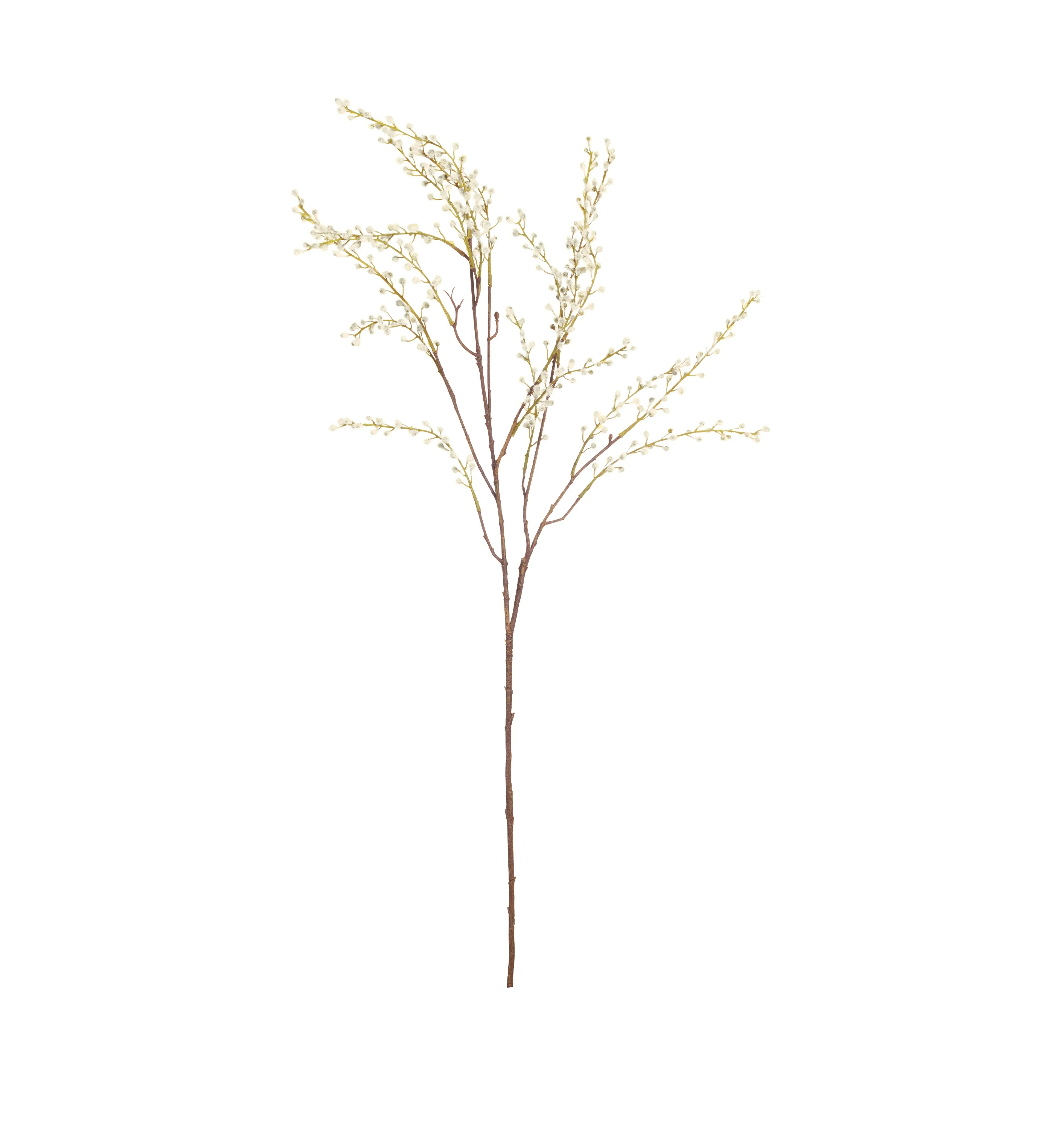 Faux Pussy Willow Branch - Off-White