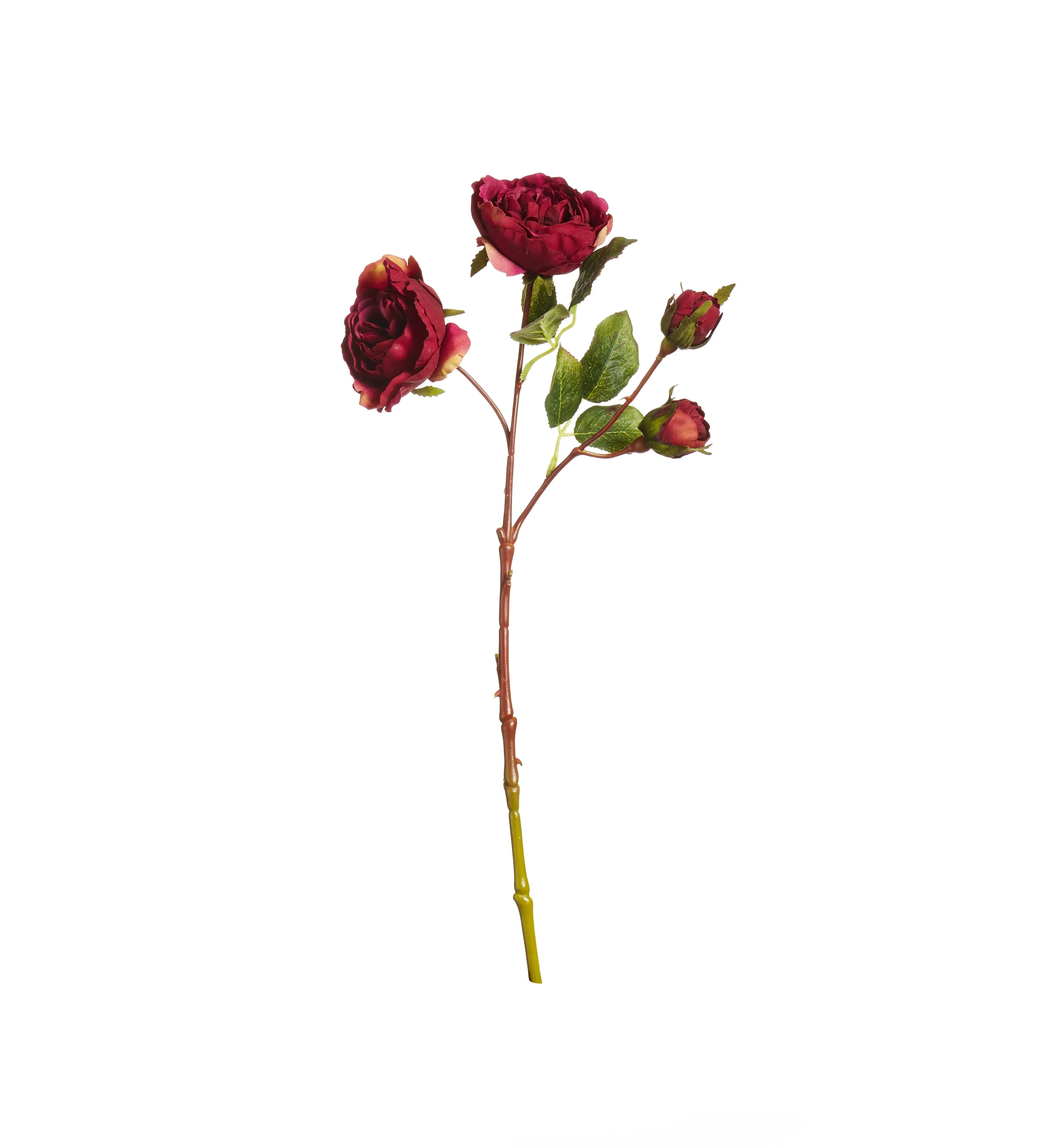 Faux Rose Stem - Deep Purple, Artificial