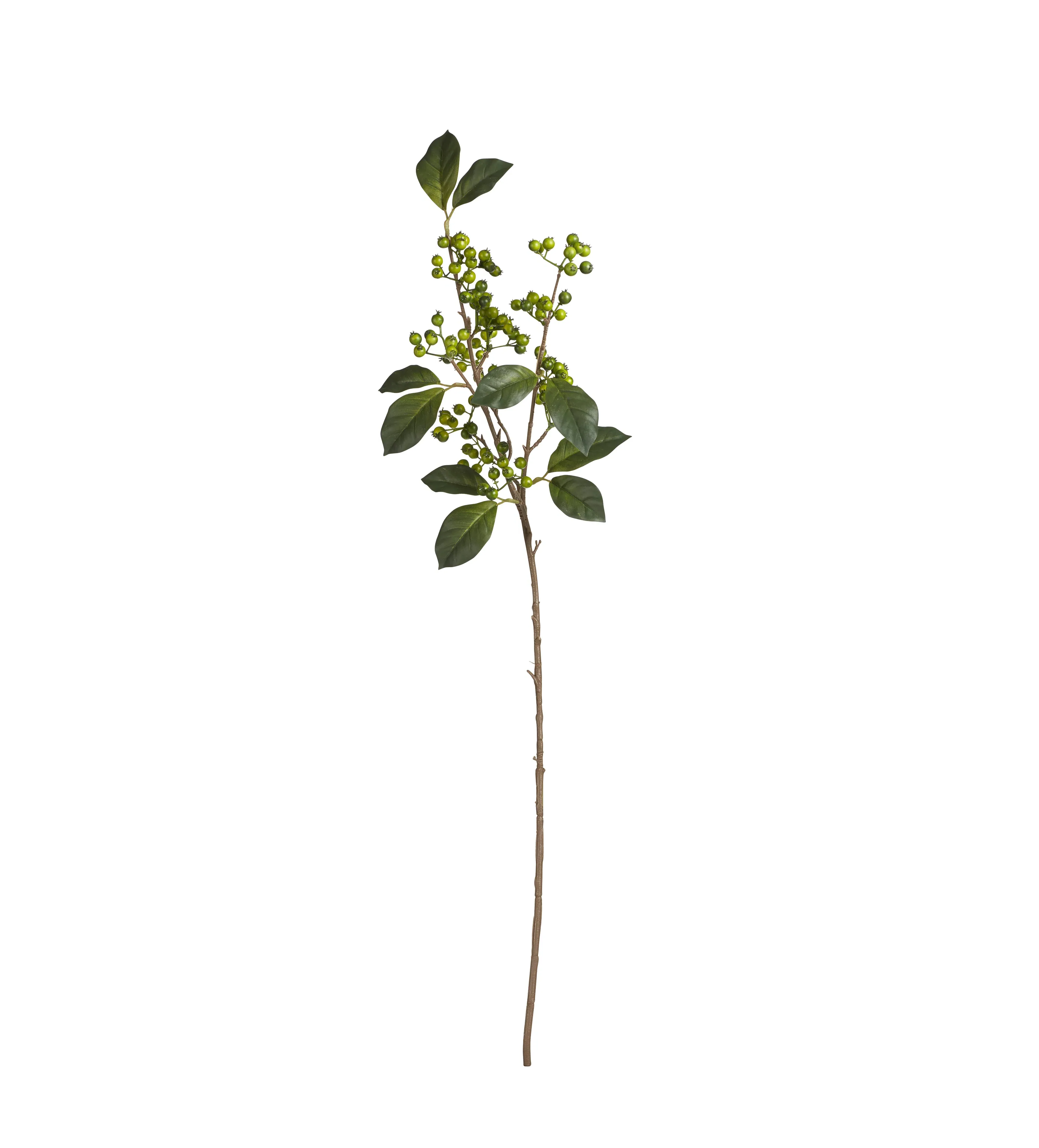Faux Wild Berry Stem - Green