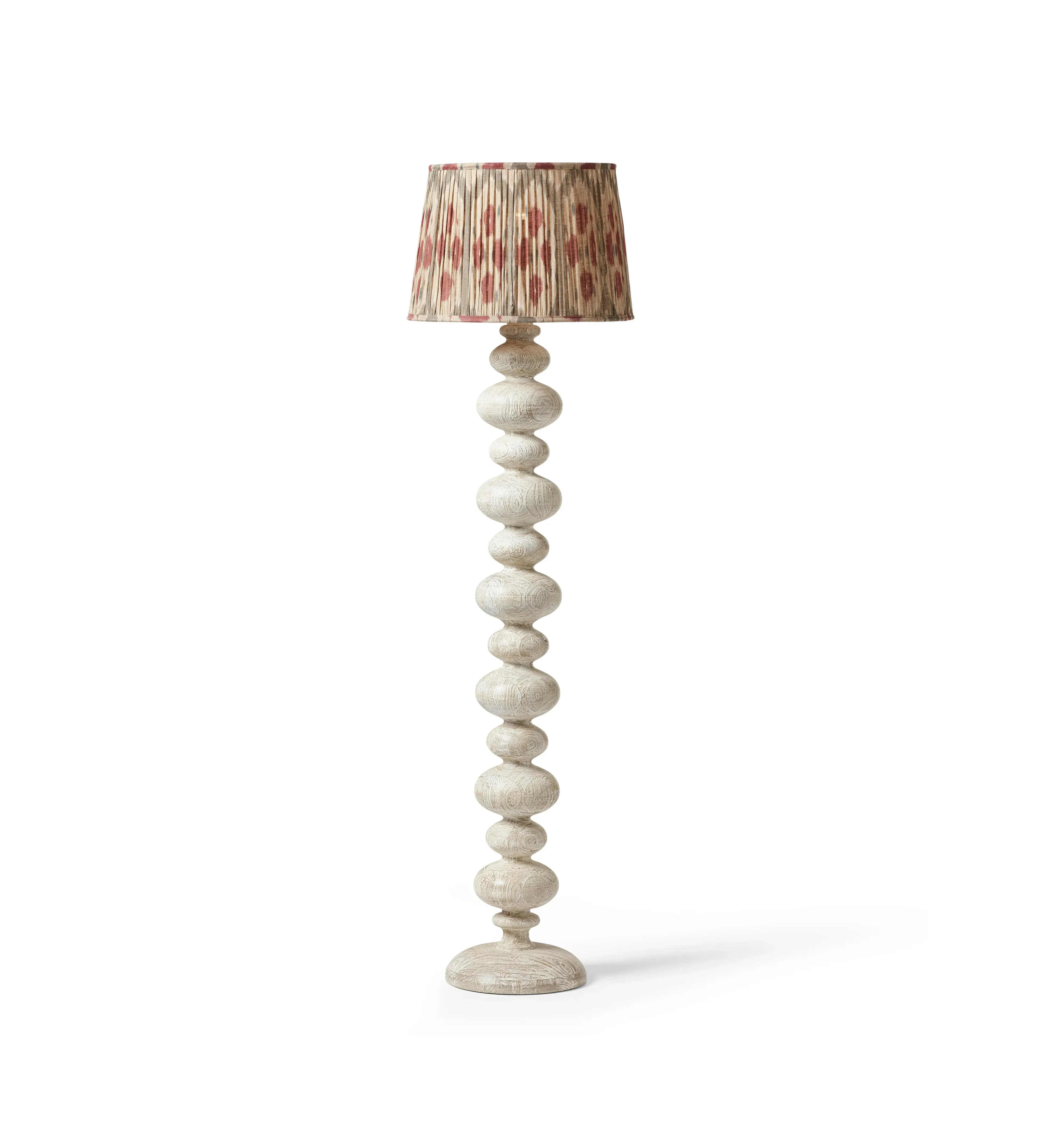 Floor Lamp Base with Dimmer - Cloud Wash, Solid Wood