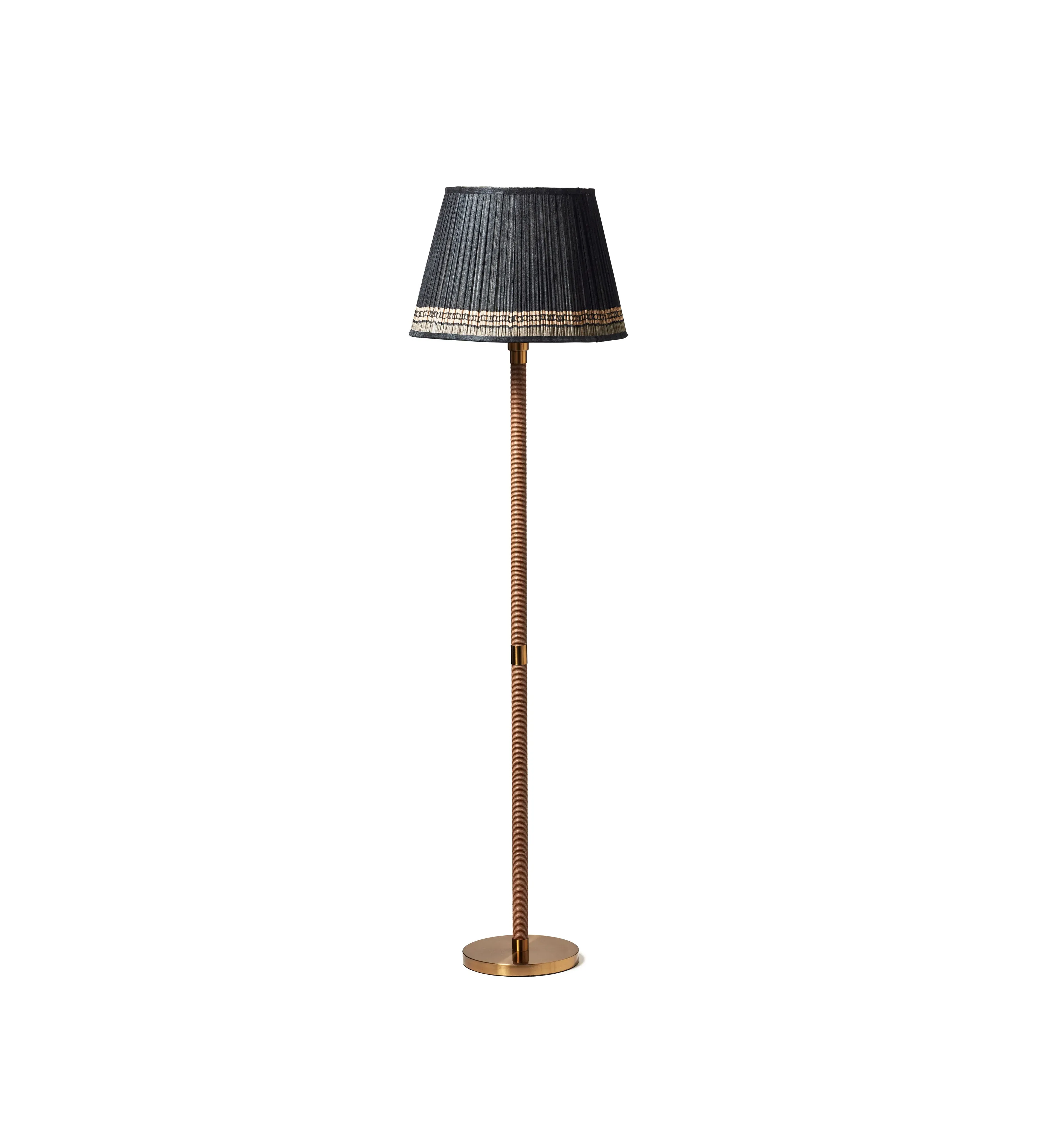 Floor Lamp with Rattan Wrap - Natural, Iron image