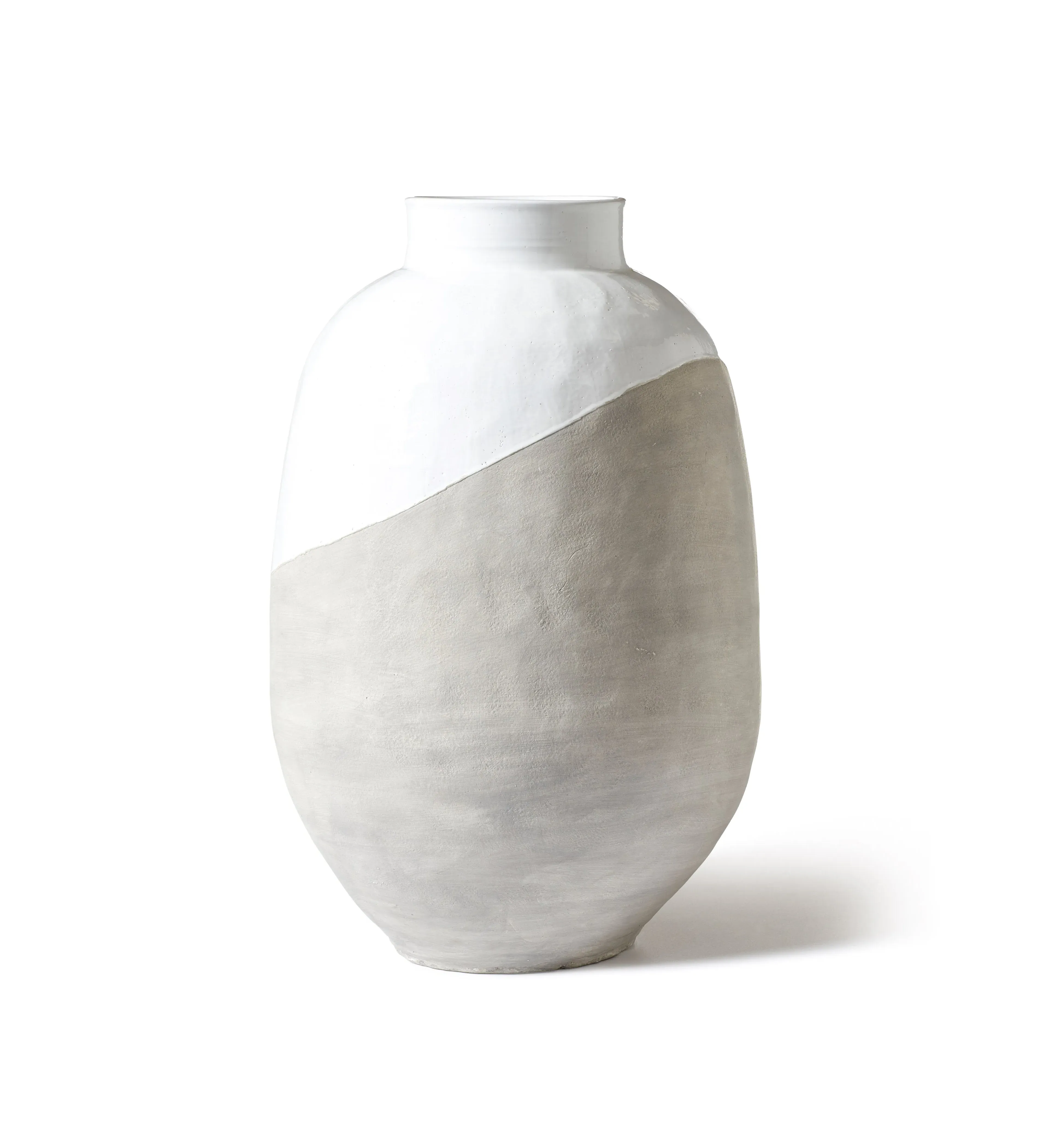 Georgia Planter with Stripes - Grey, Terracotta