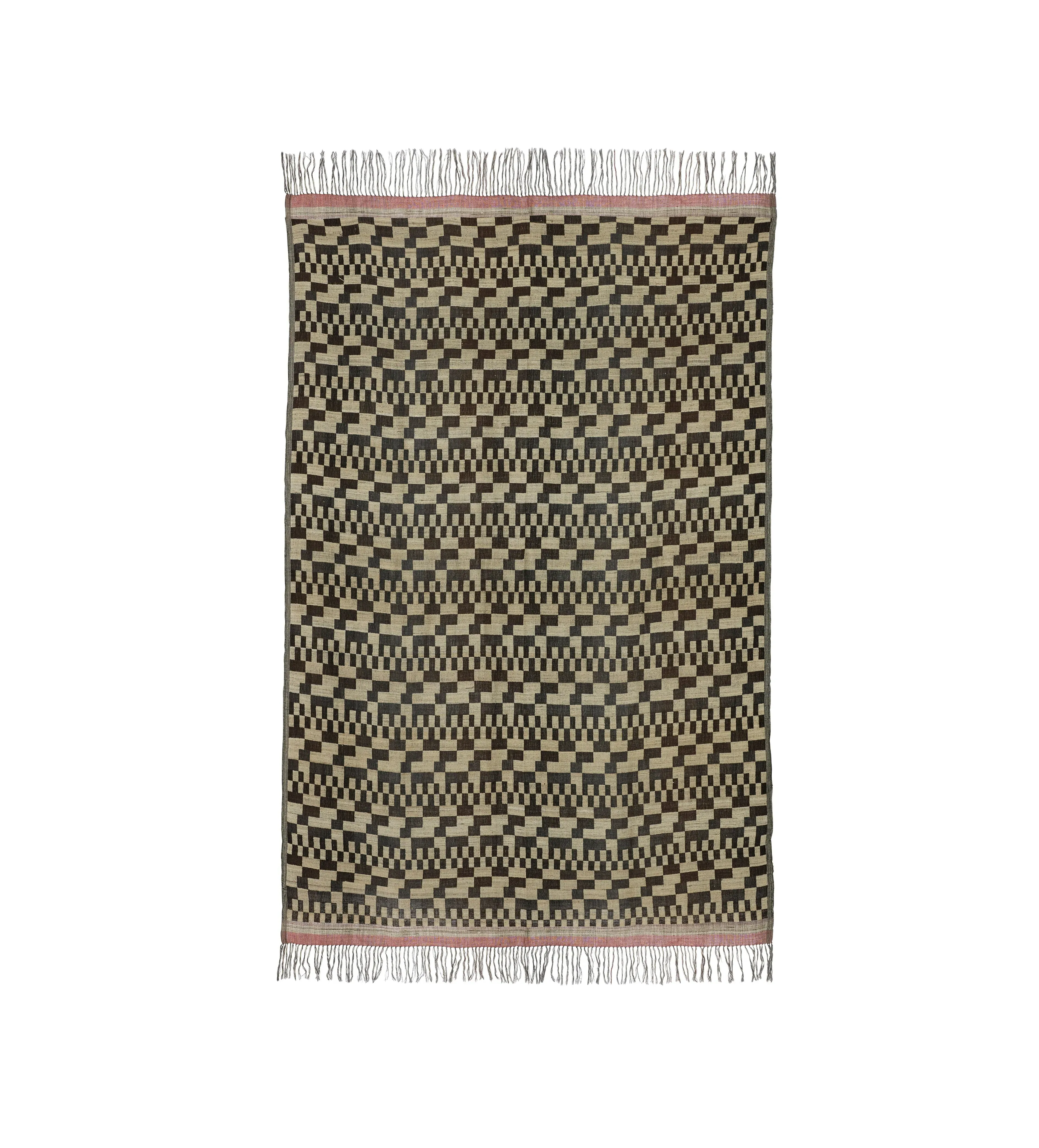 Grid Pattern Throw - Graphite, Handwoven image