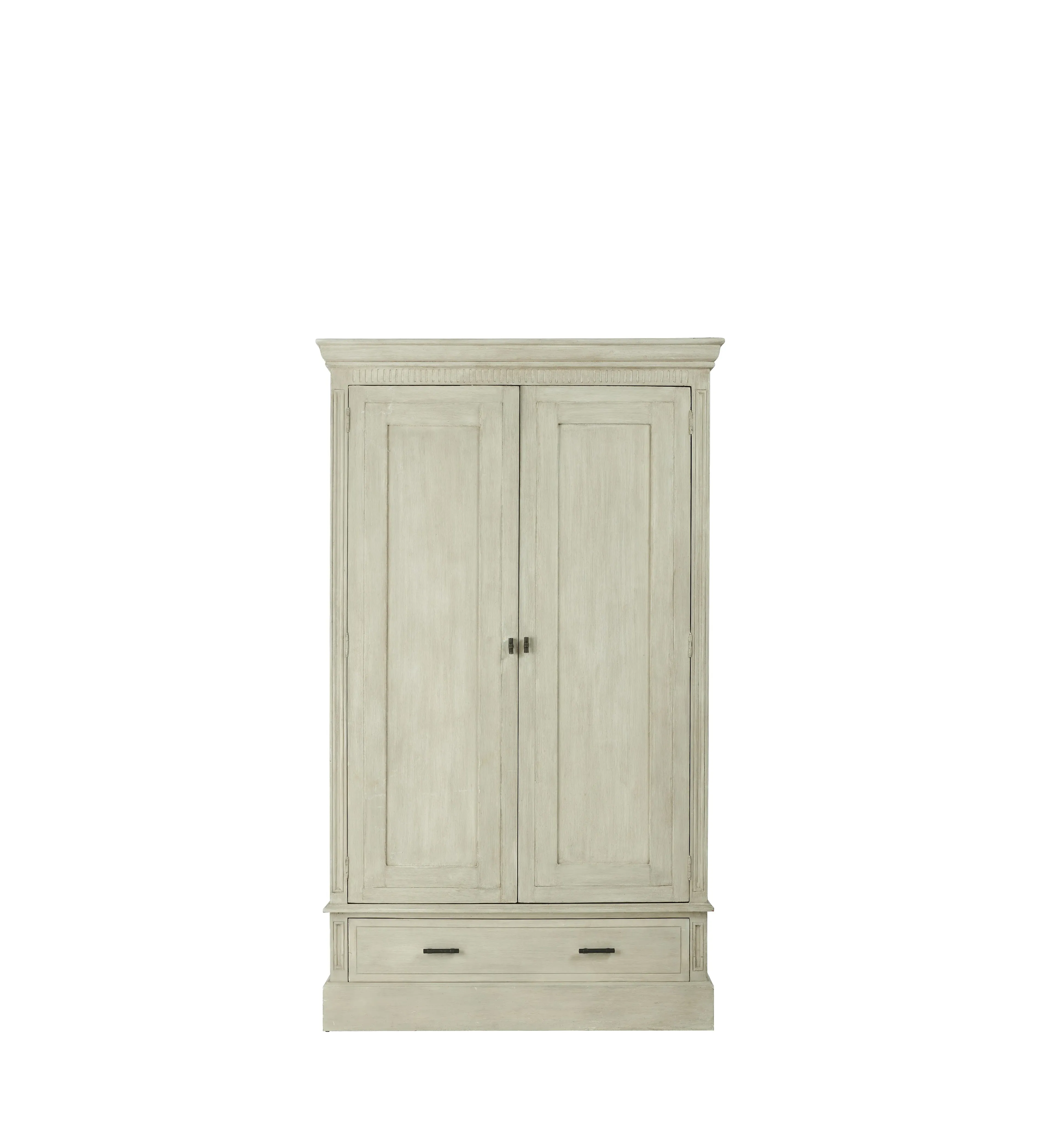 Grista Wardrobe with Carved Details - Nordic Grey image