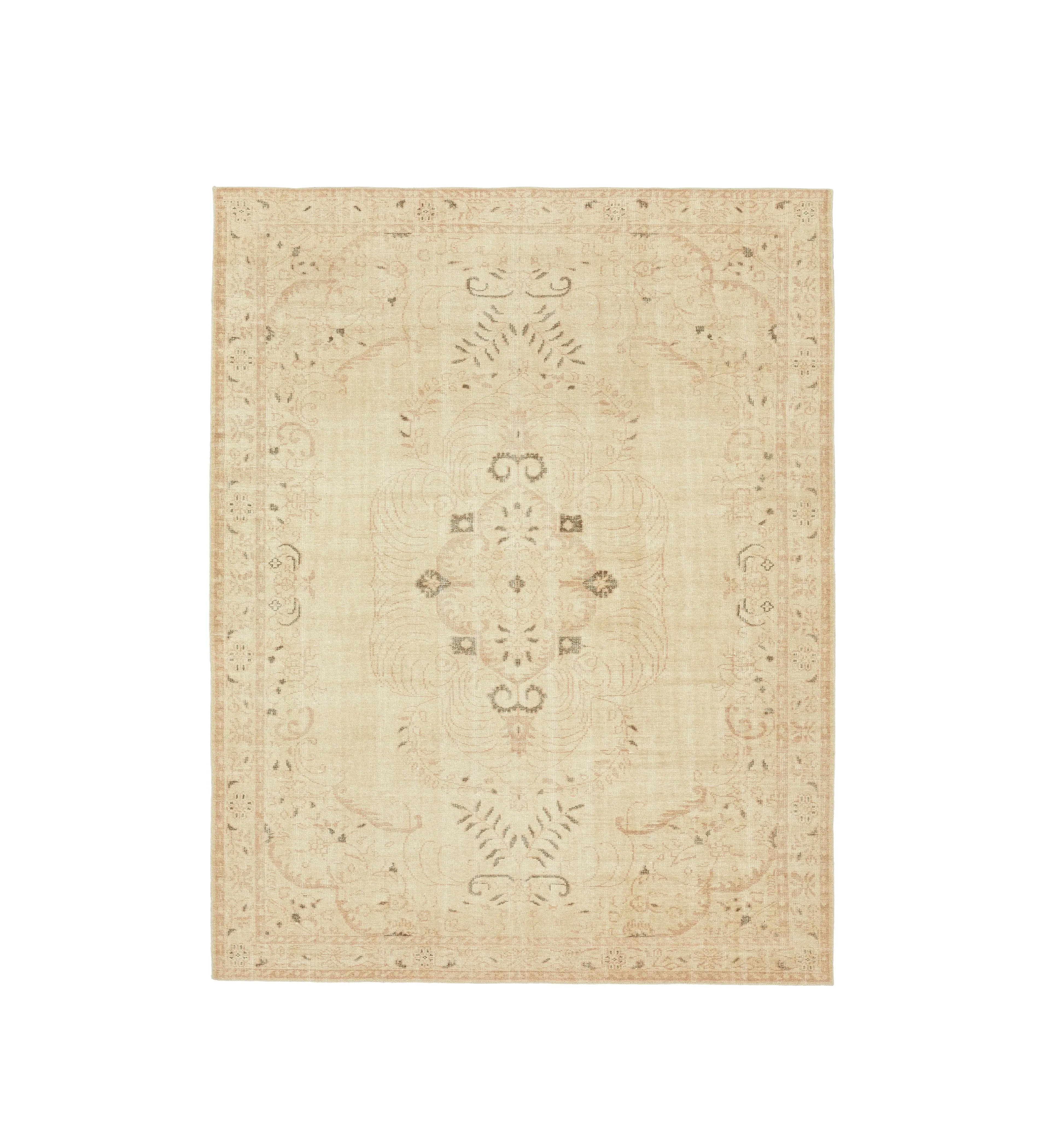 Hand-Knotted Rug with Floral Pattern - Rose, Wool image