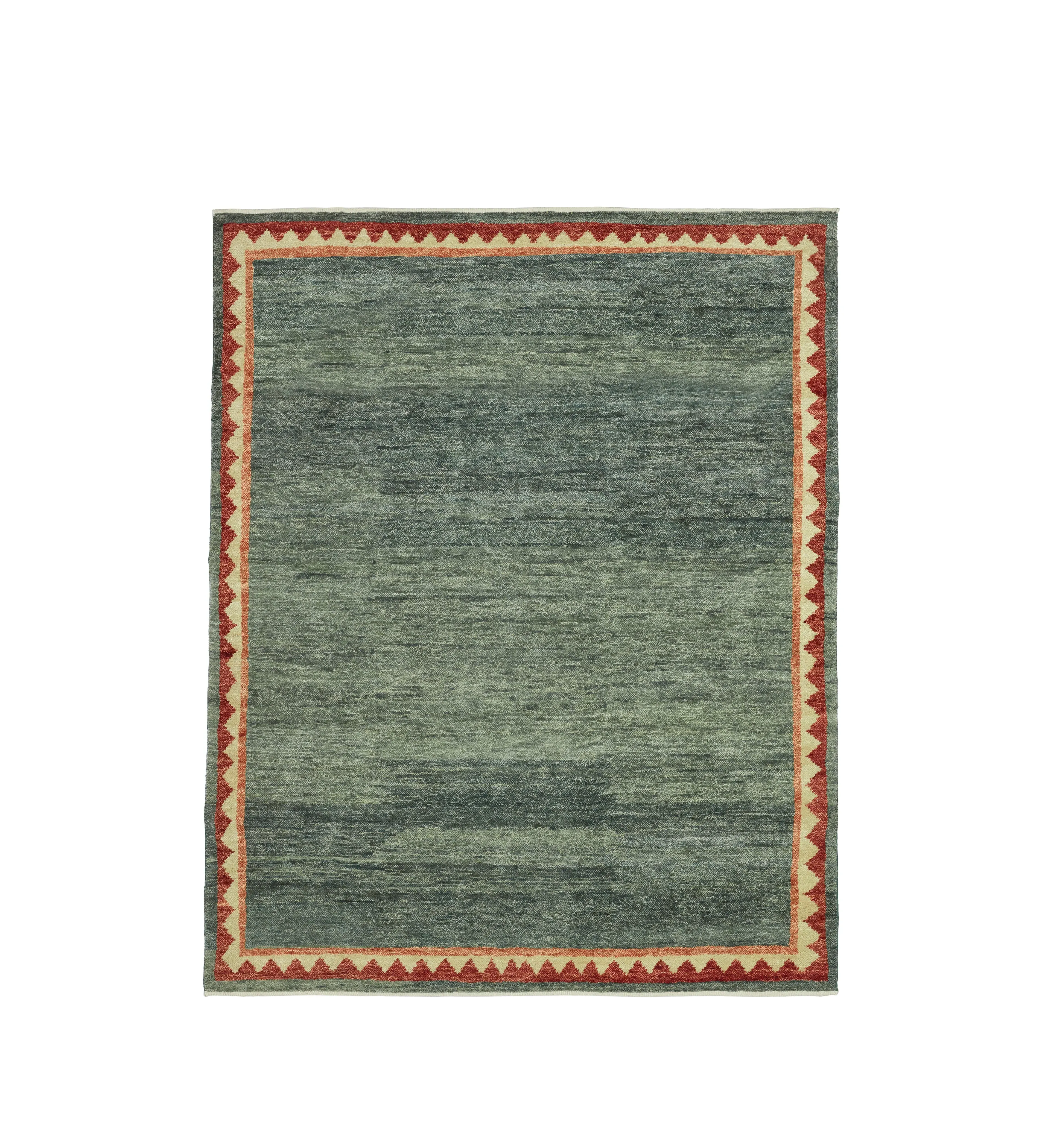 Hand-Knotted Rug with Ombré Effect - Blue, Wool image