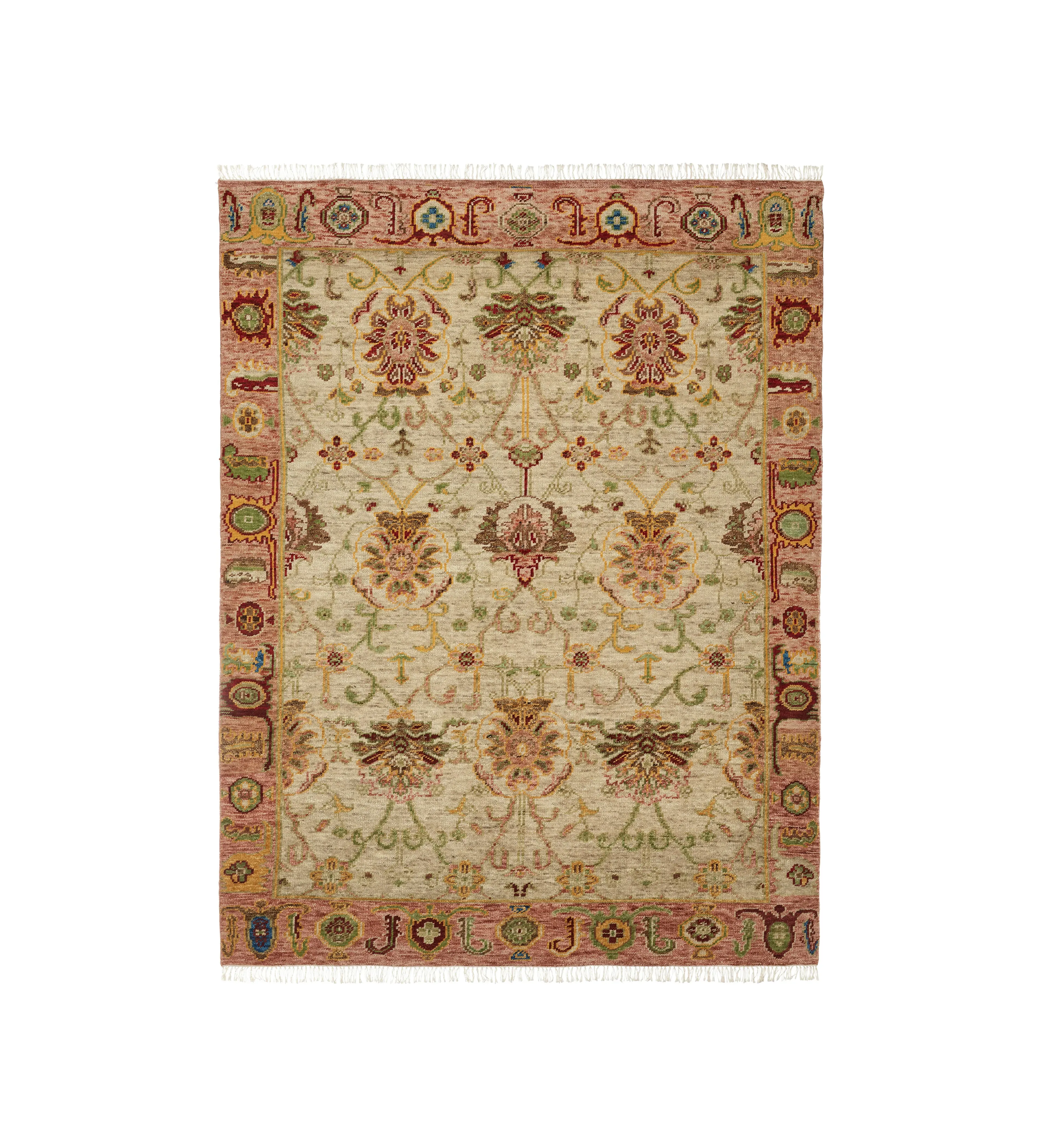Hand-Knotted Rug with Oriental Design - Multi, Wool image