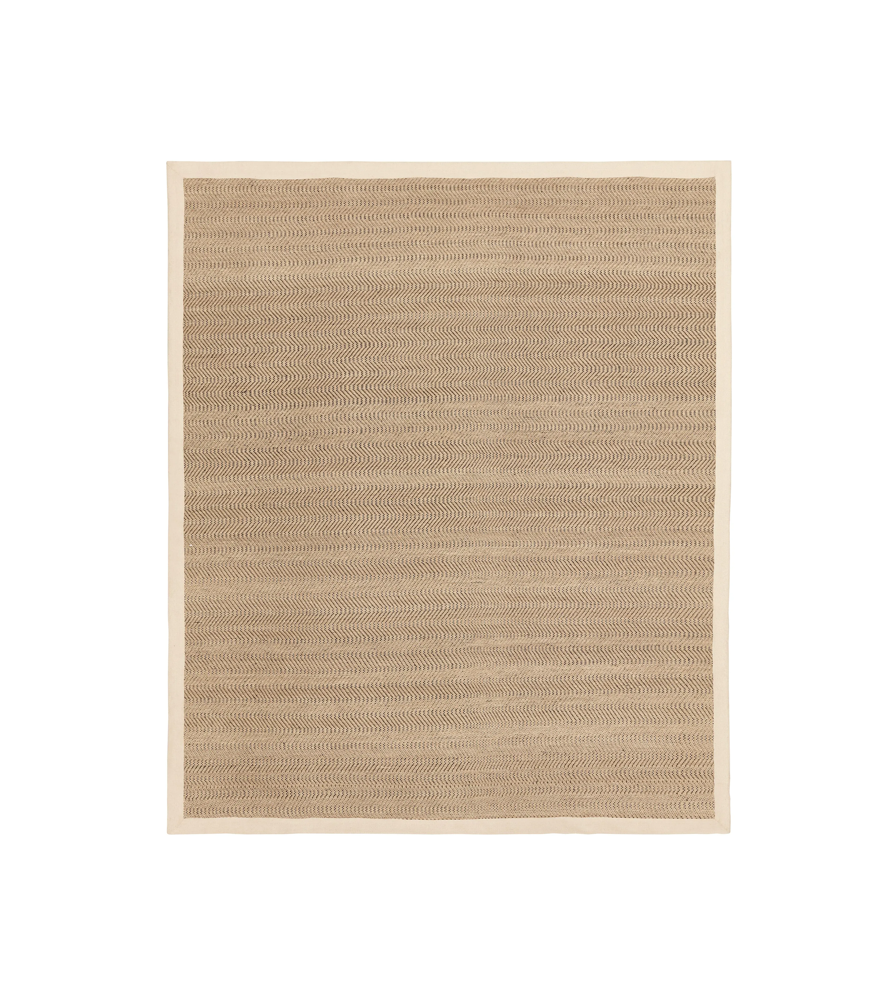 Handwoven Rug with Twill Weave - Natural image