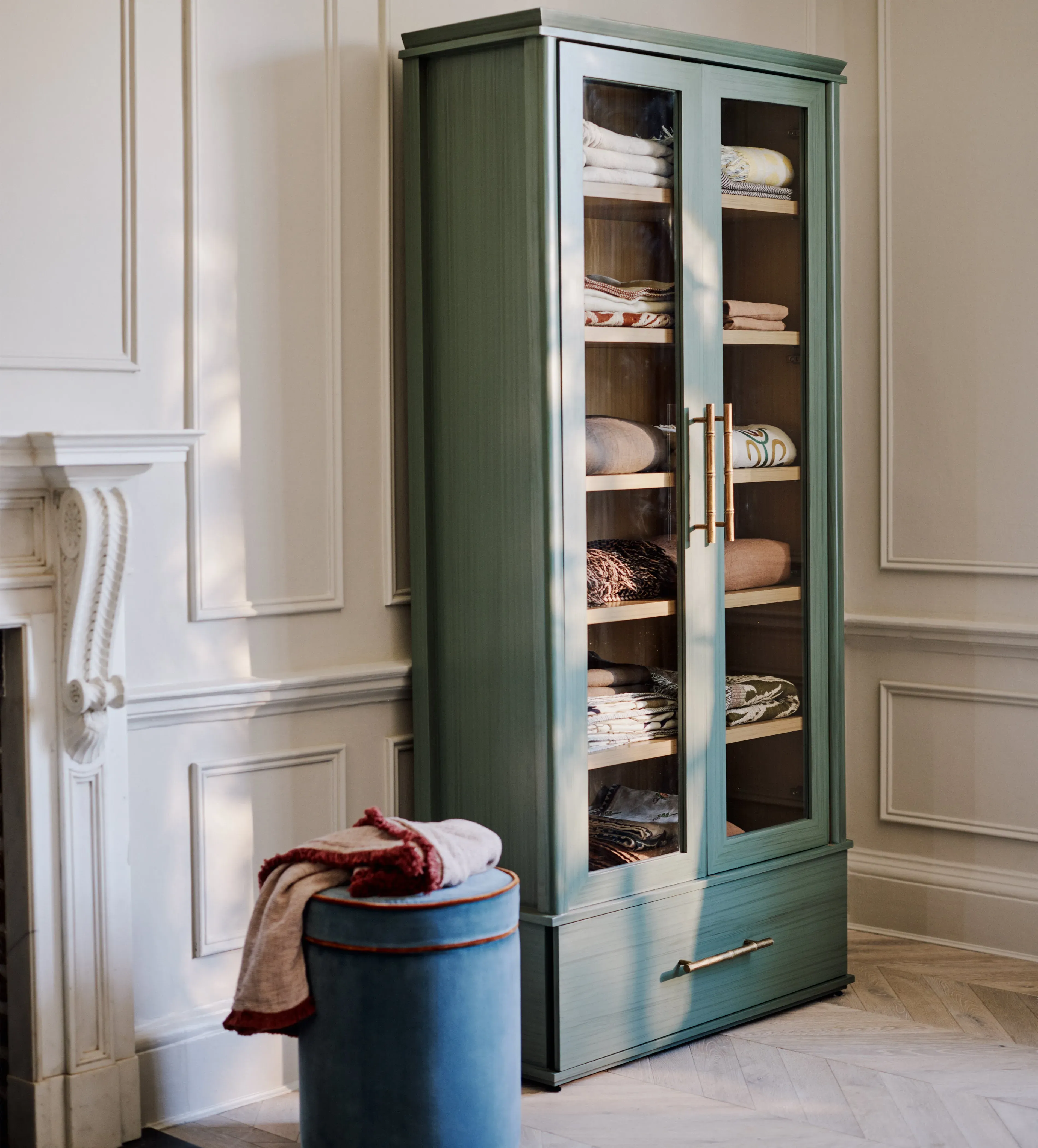 Herbert Cabinet with Shelves - Seafoam