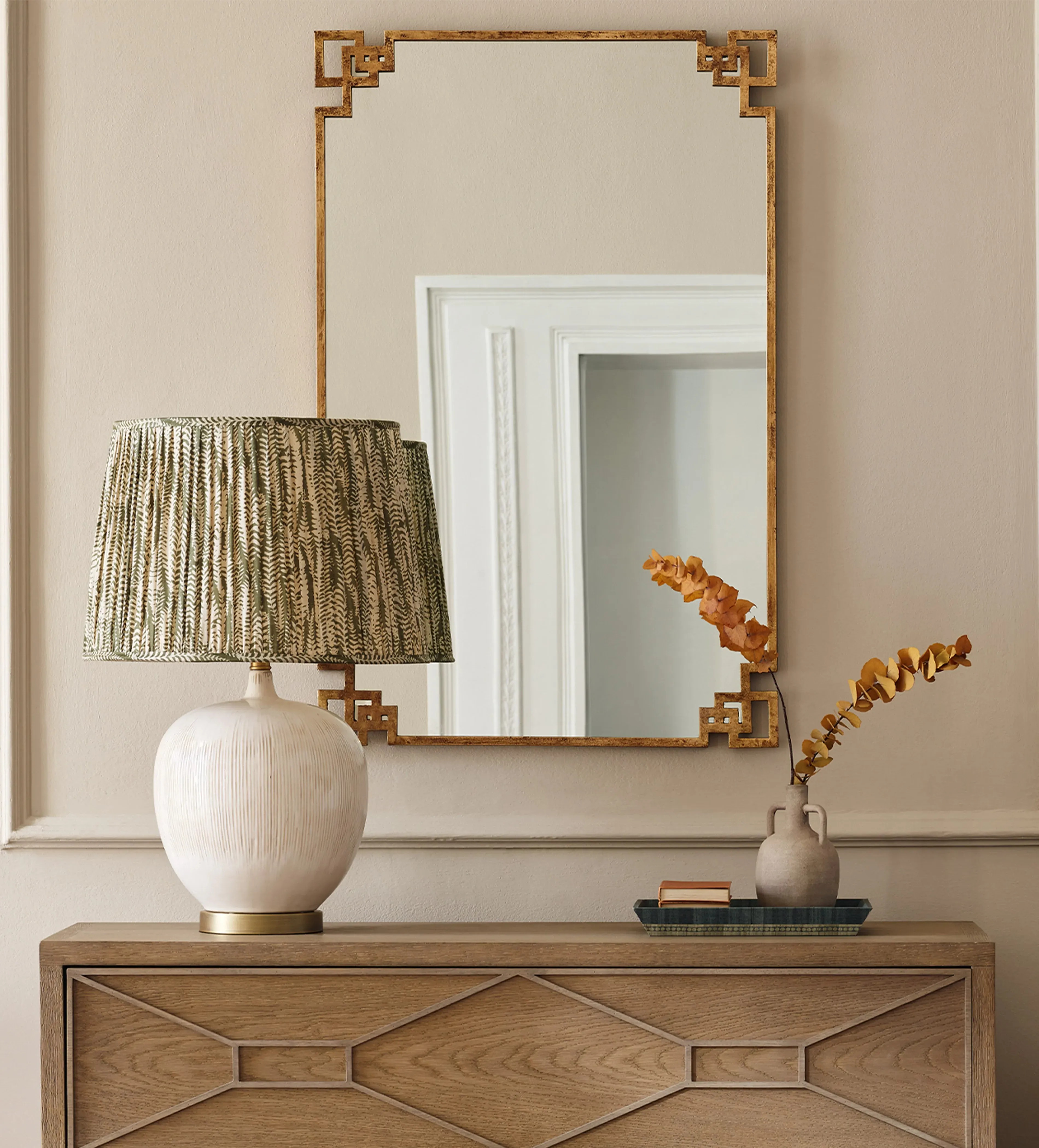 Himiko Wall Mirror - Antique Gold Frame