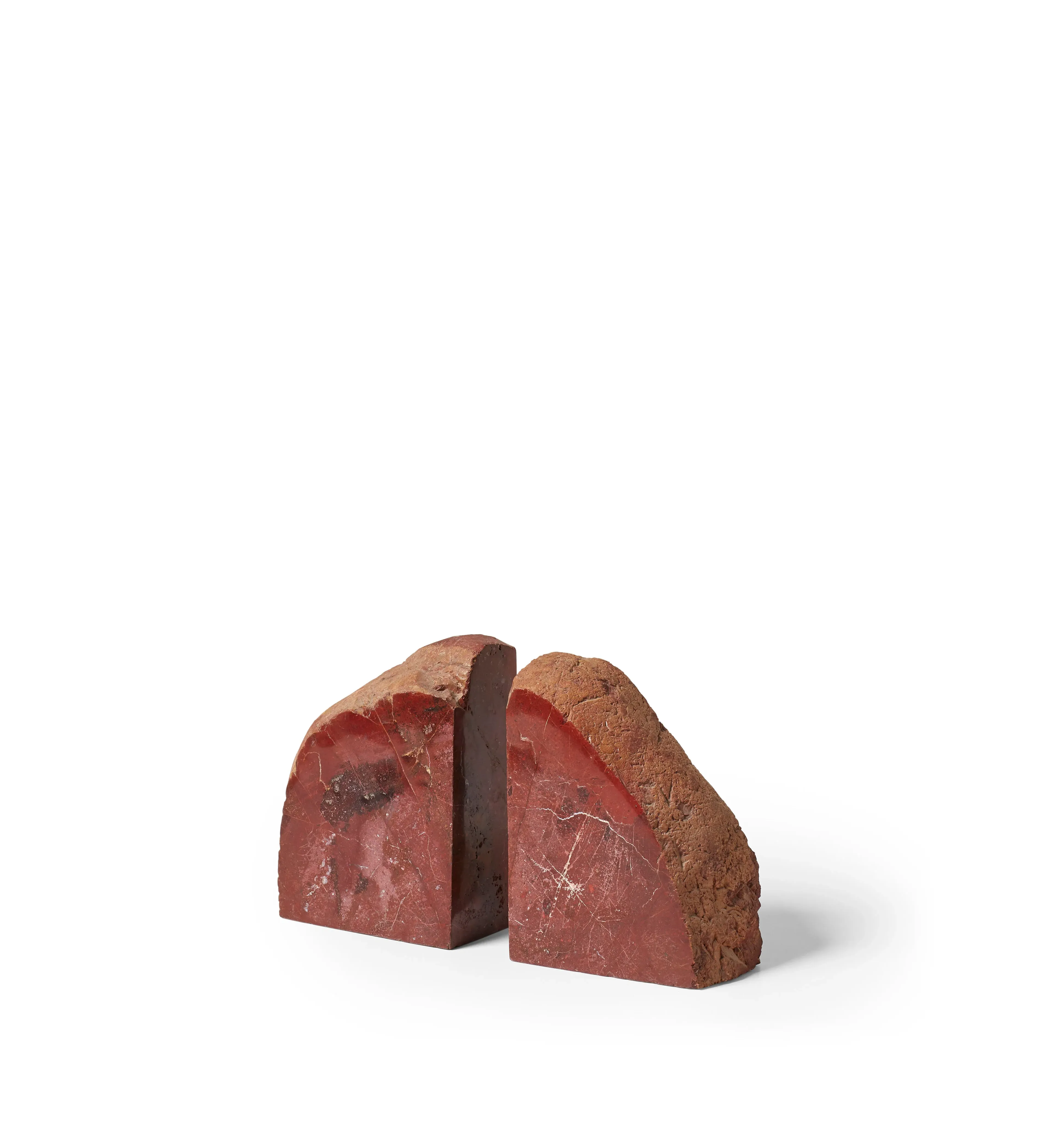 Jasper Bookends Hand-Cut - Red, Natural Stone image