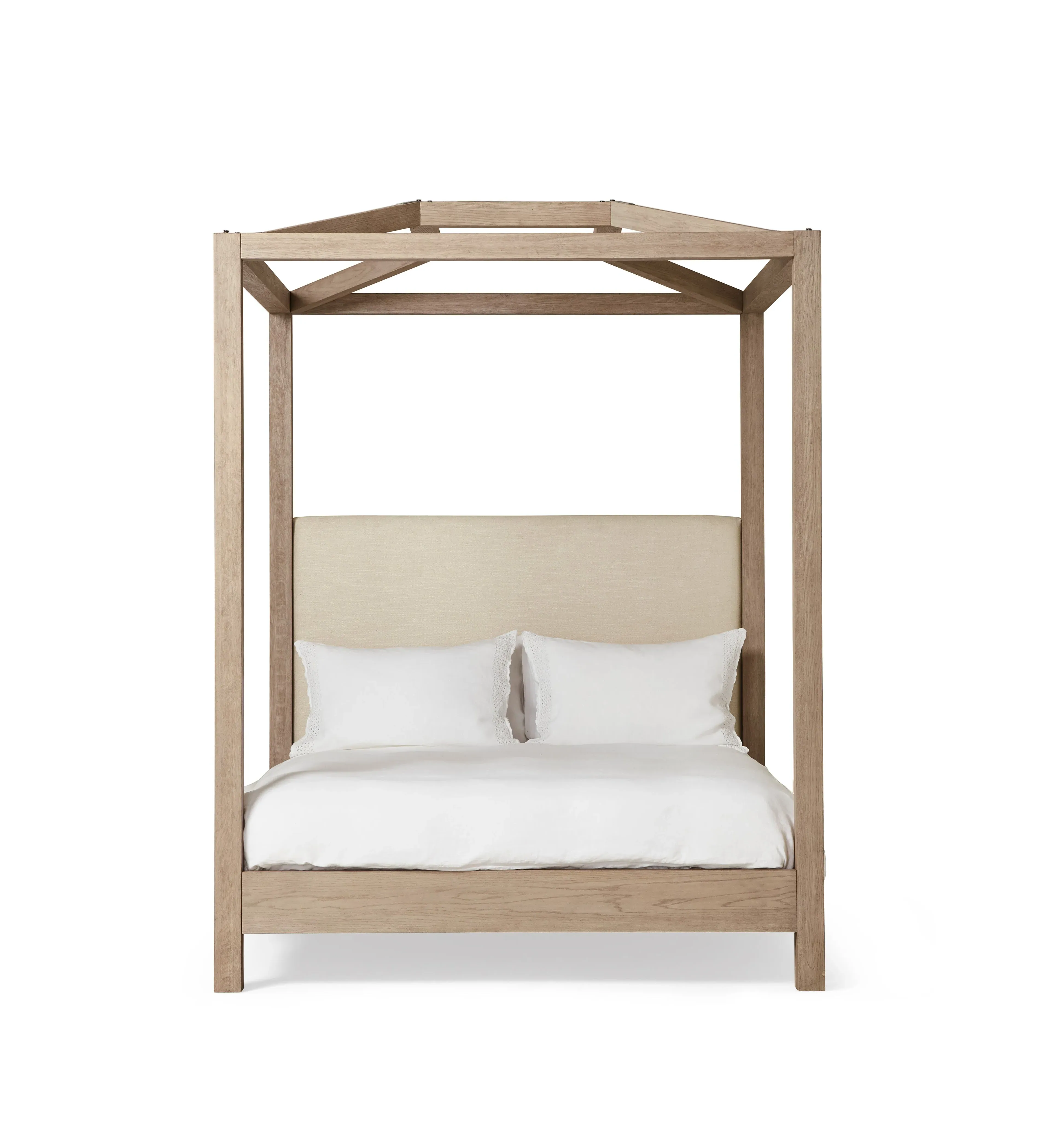 King Four-Poster Bed - Bleached Oak image