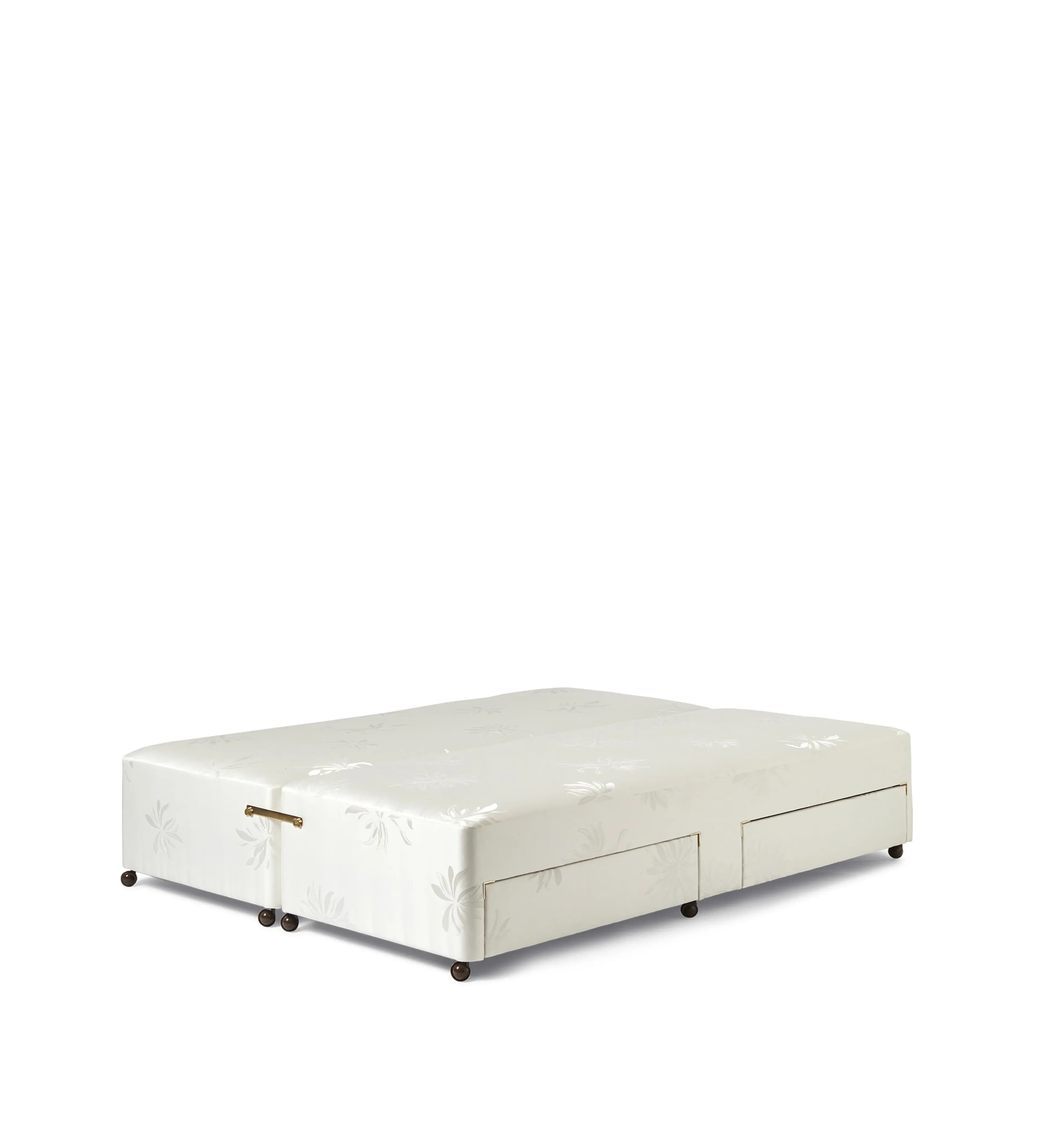 King Size Divan Bed Base with Drawers - White image
