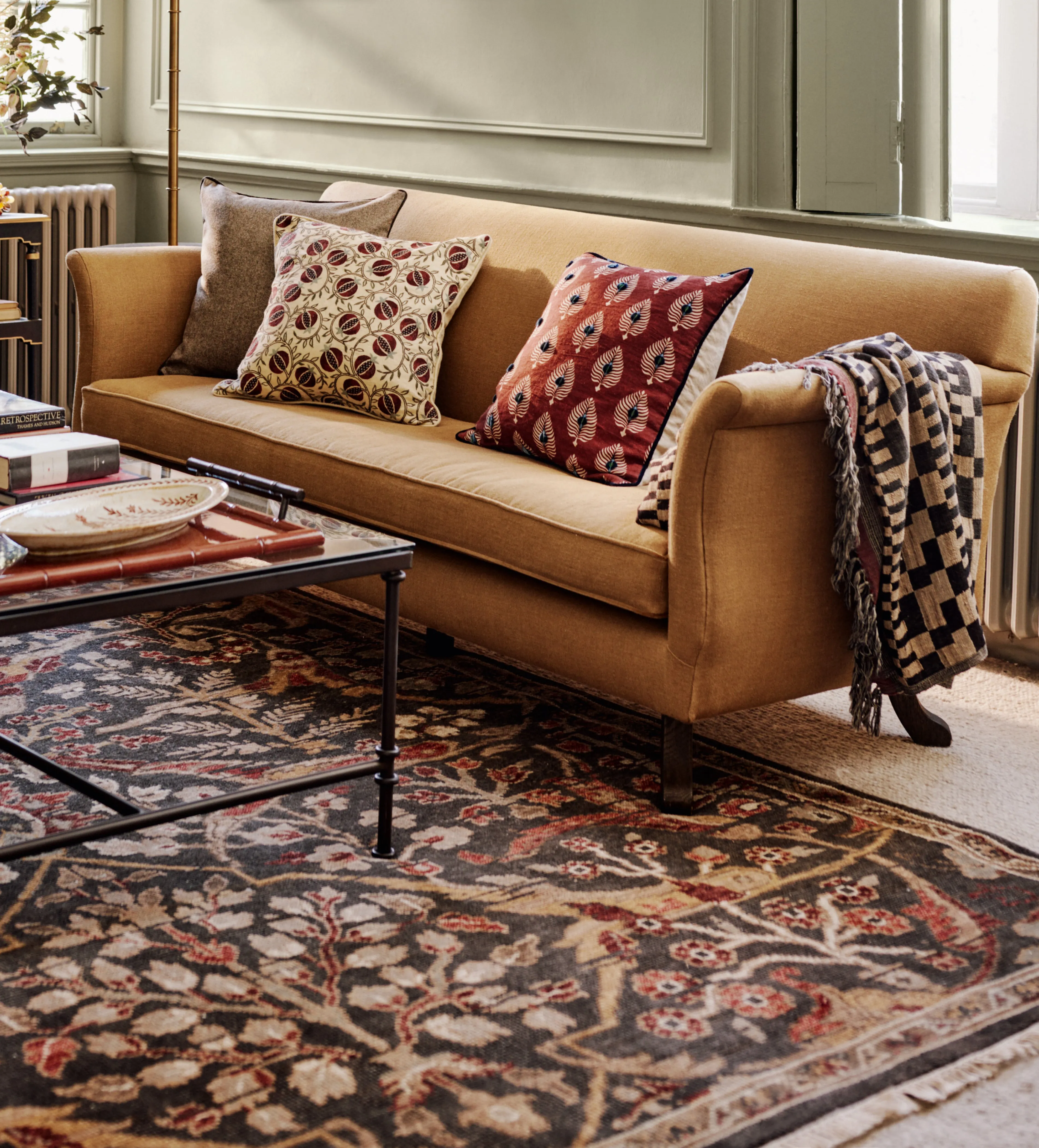 Large Area Rug Hand-Knotted - Multi, Wool