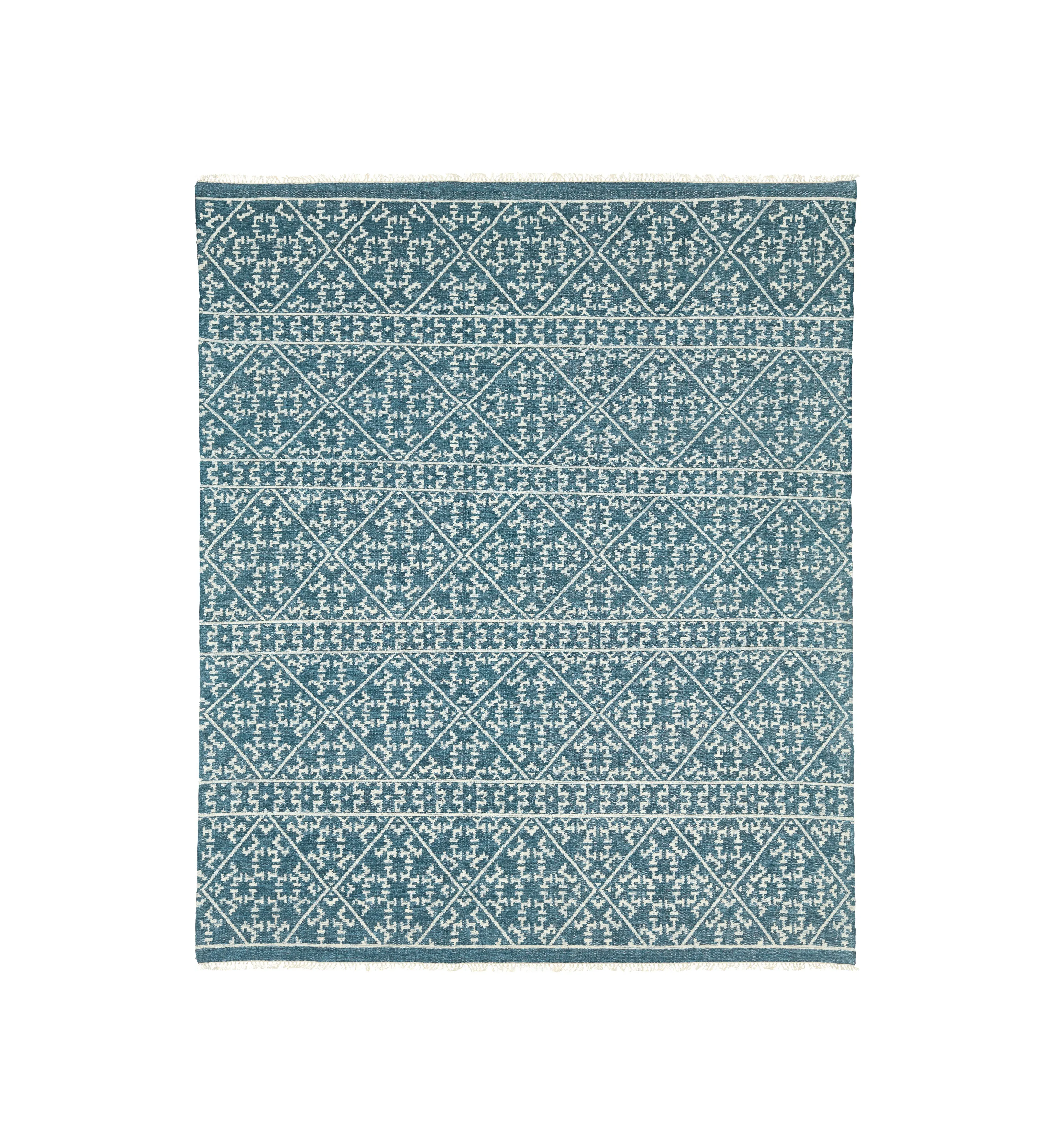 Large Area Rug - Lapis Blue, Patterned