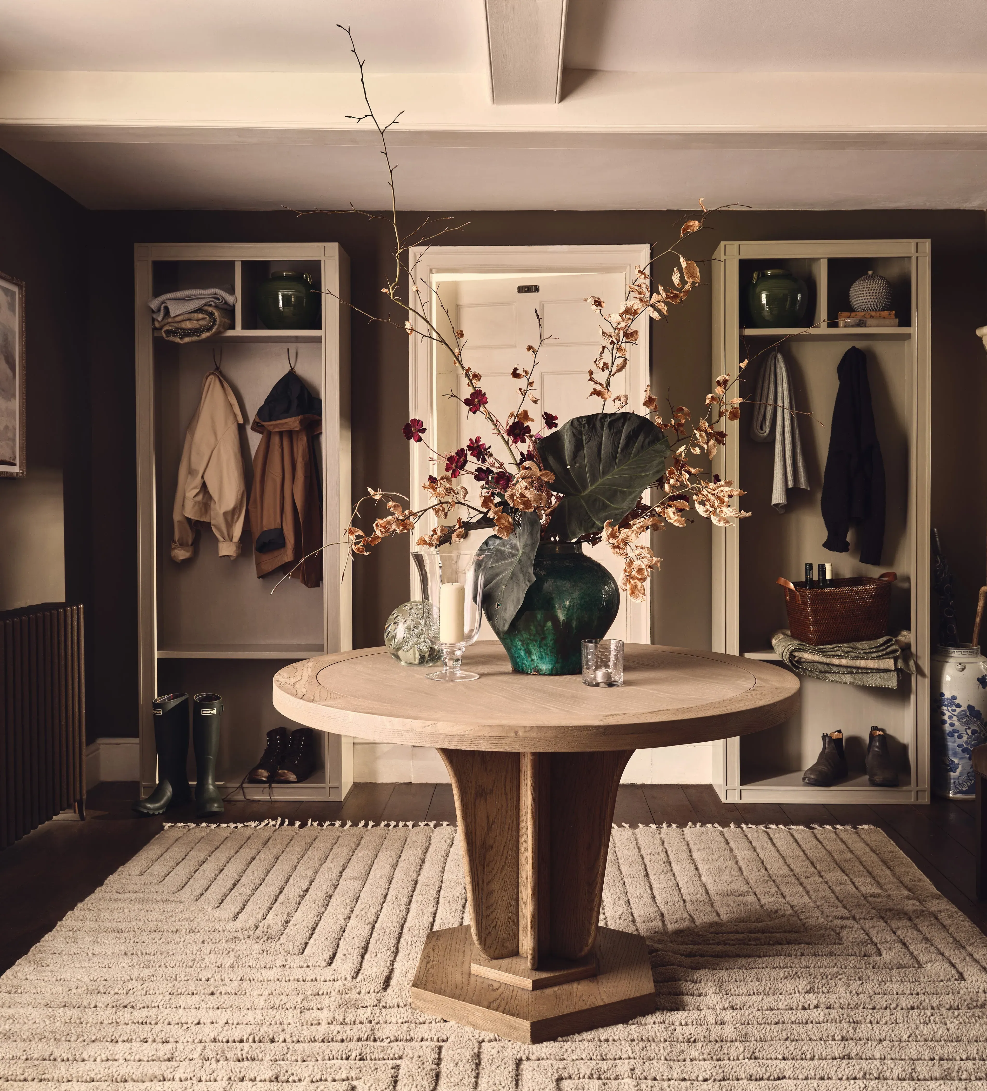 Large Area Rug with Fringe - Sage, Hand-Knotted