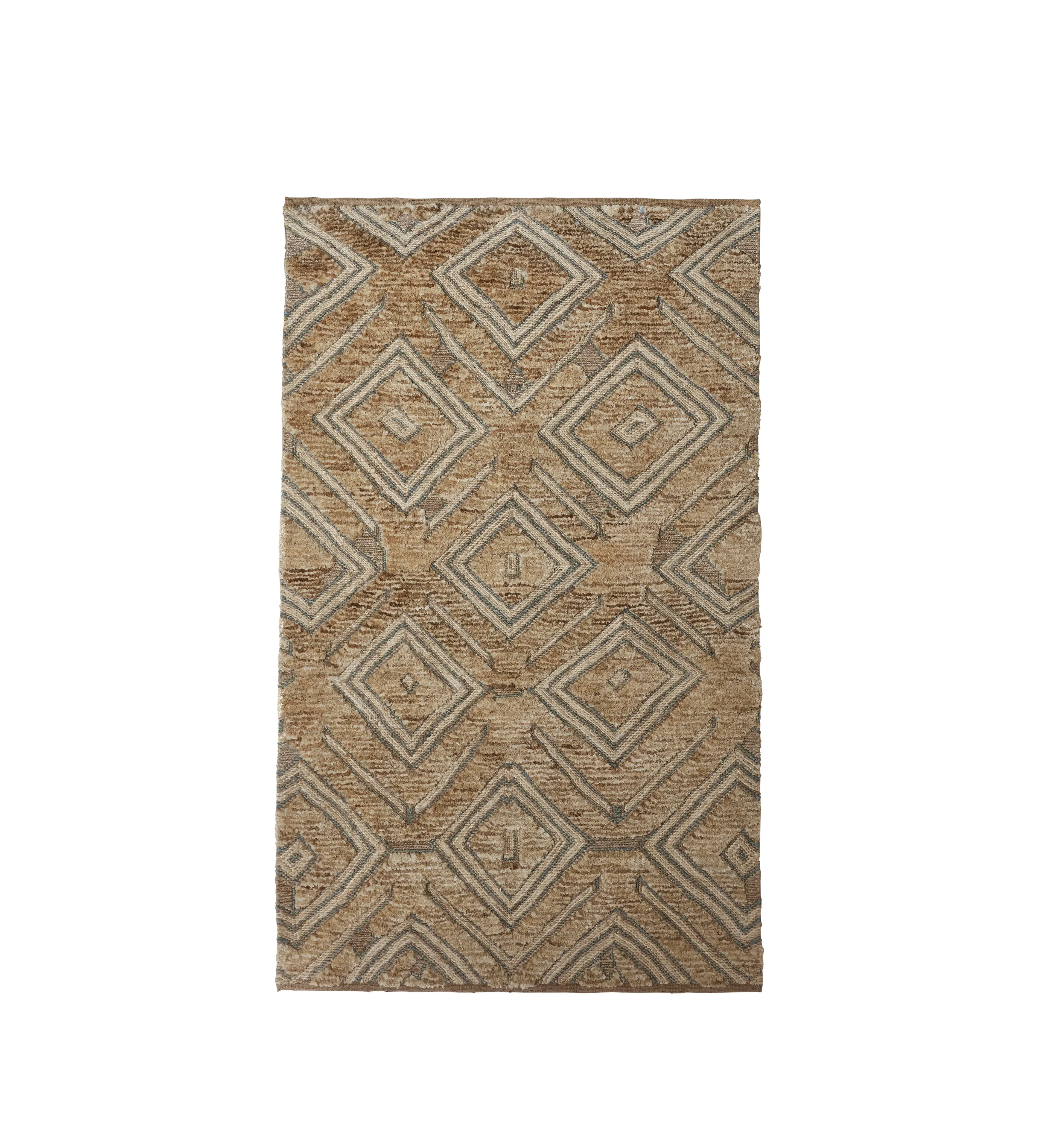 Large Area Rug with Geometric Pattern - Natural image
