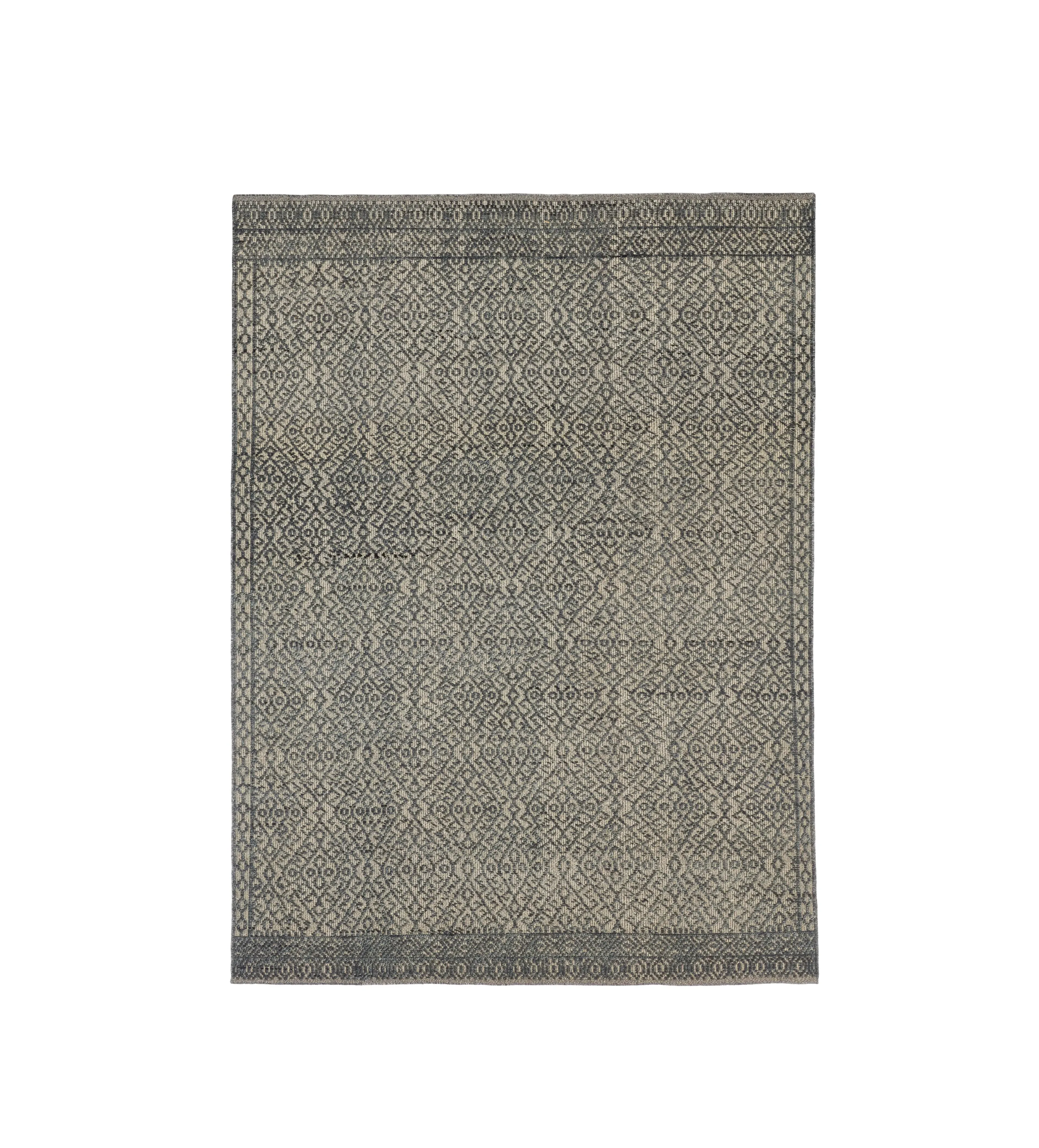 Large Astroid Rug Diamond Pattern - Indigo, Wool image