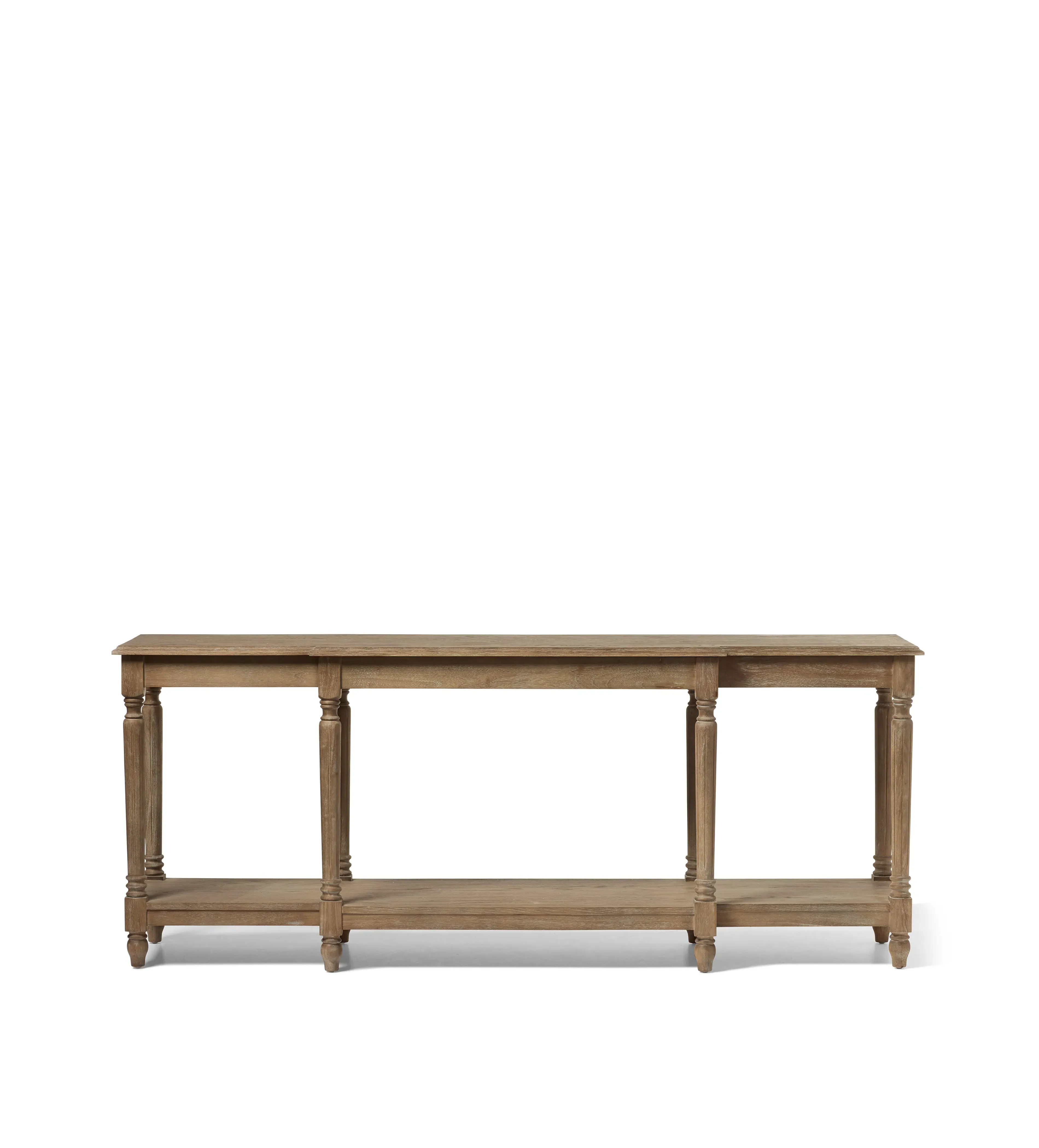 Large Console Table with Shelf - Burnt Oak