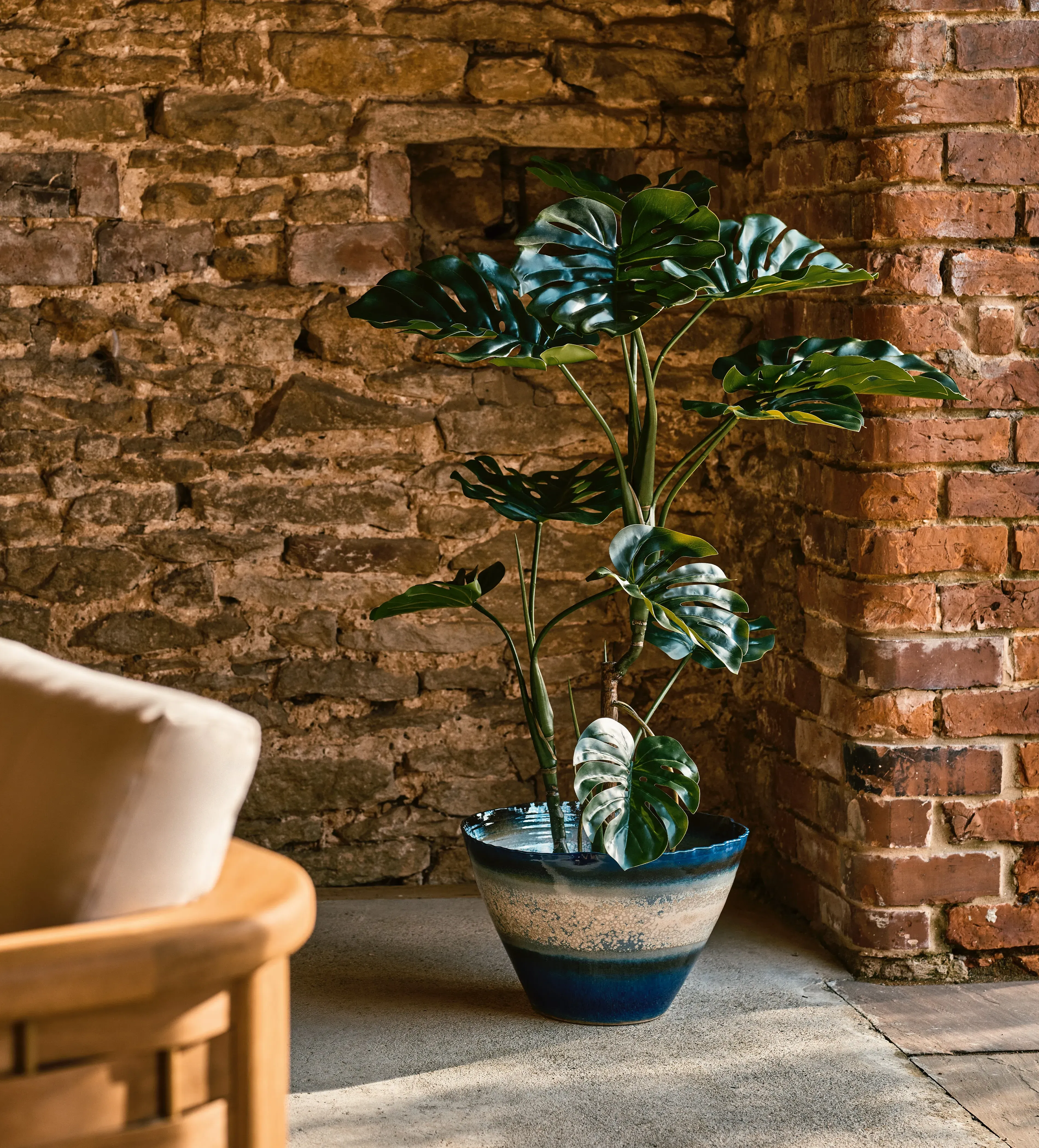Large Decorative Bowl - Marine Blue, Ceramic