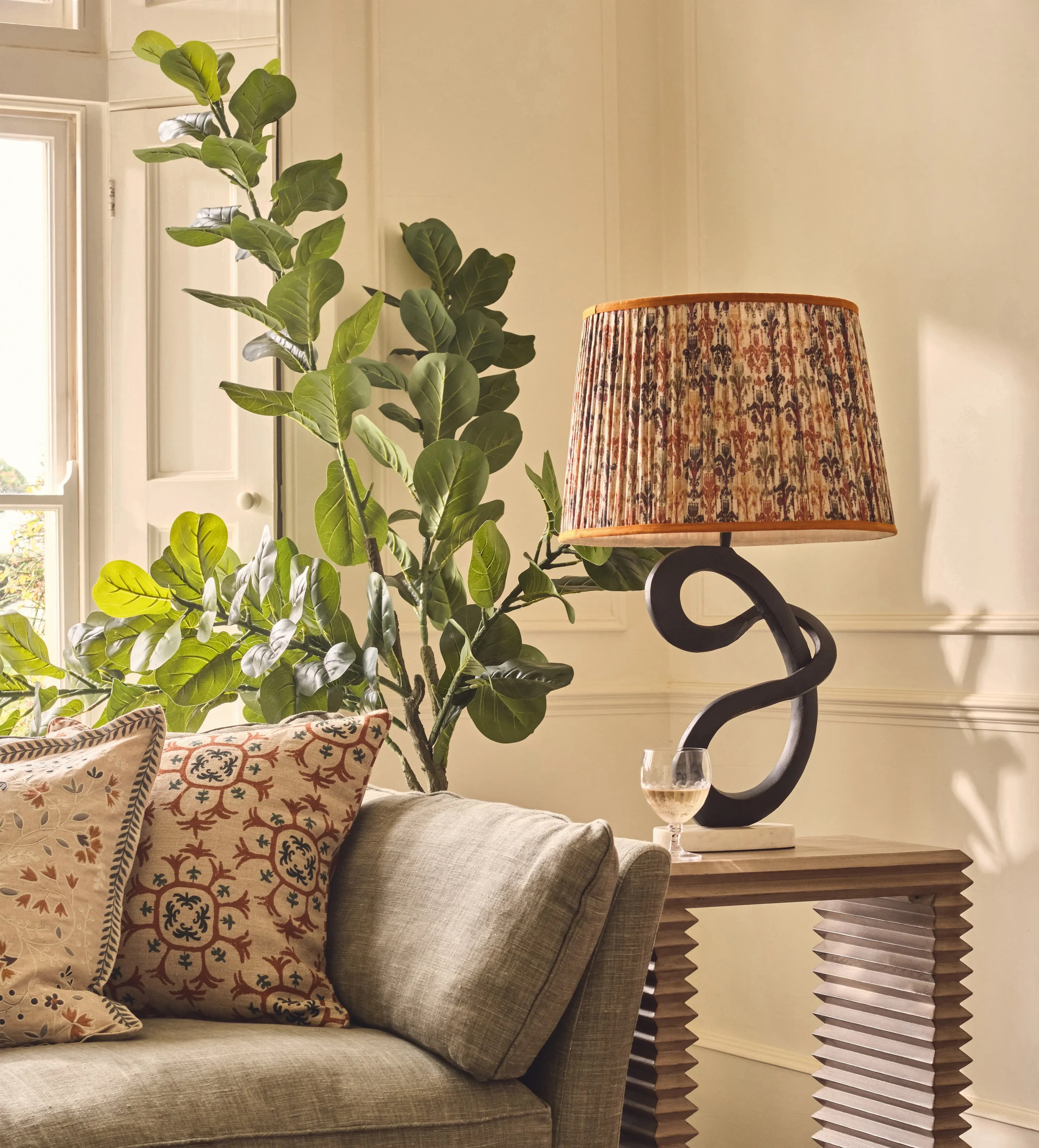 Large Faux Fiddle Plant - Green, Artificial