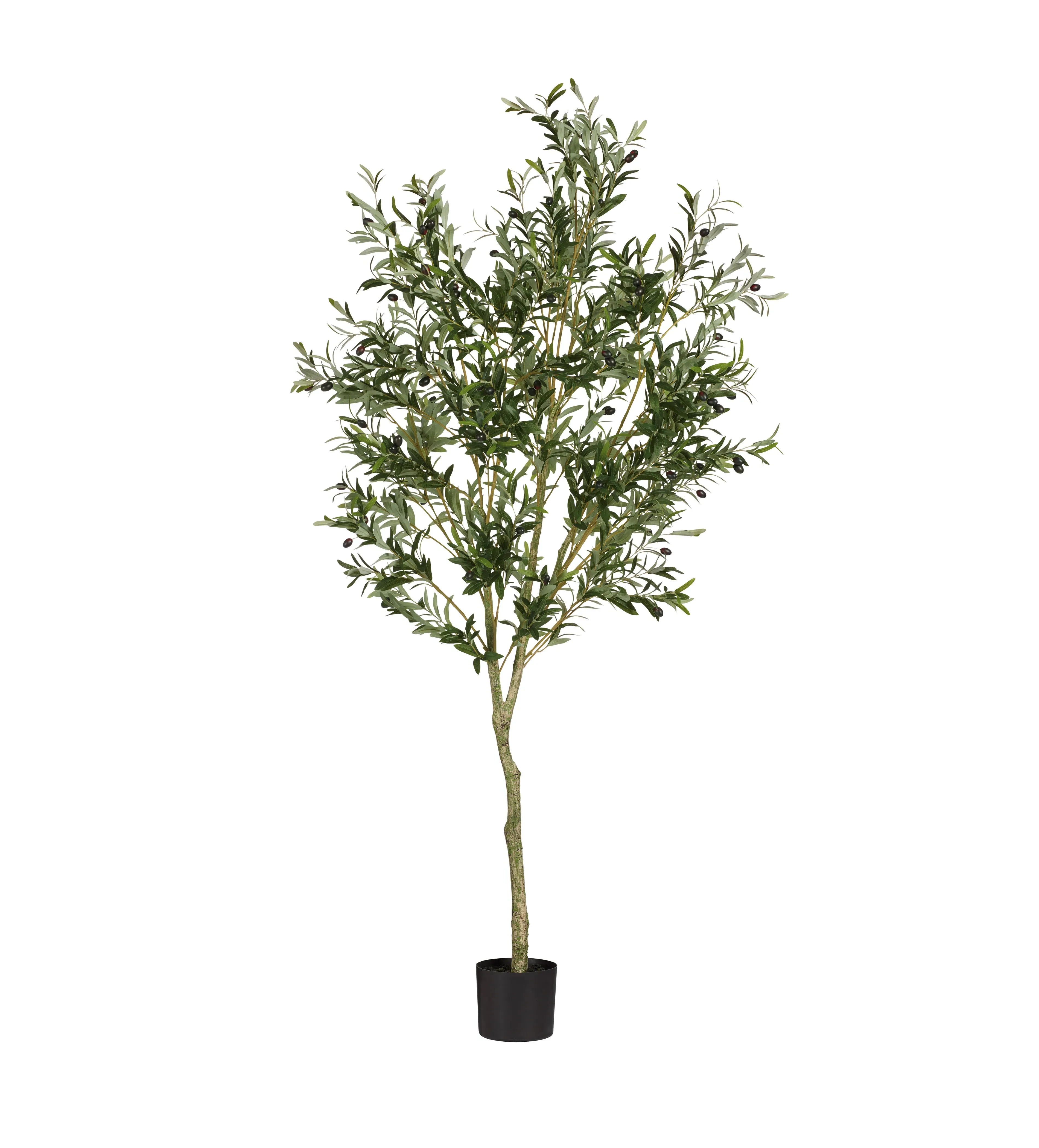 Large Faux Olive Tree - Black Pot image