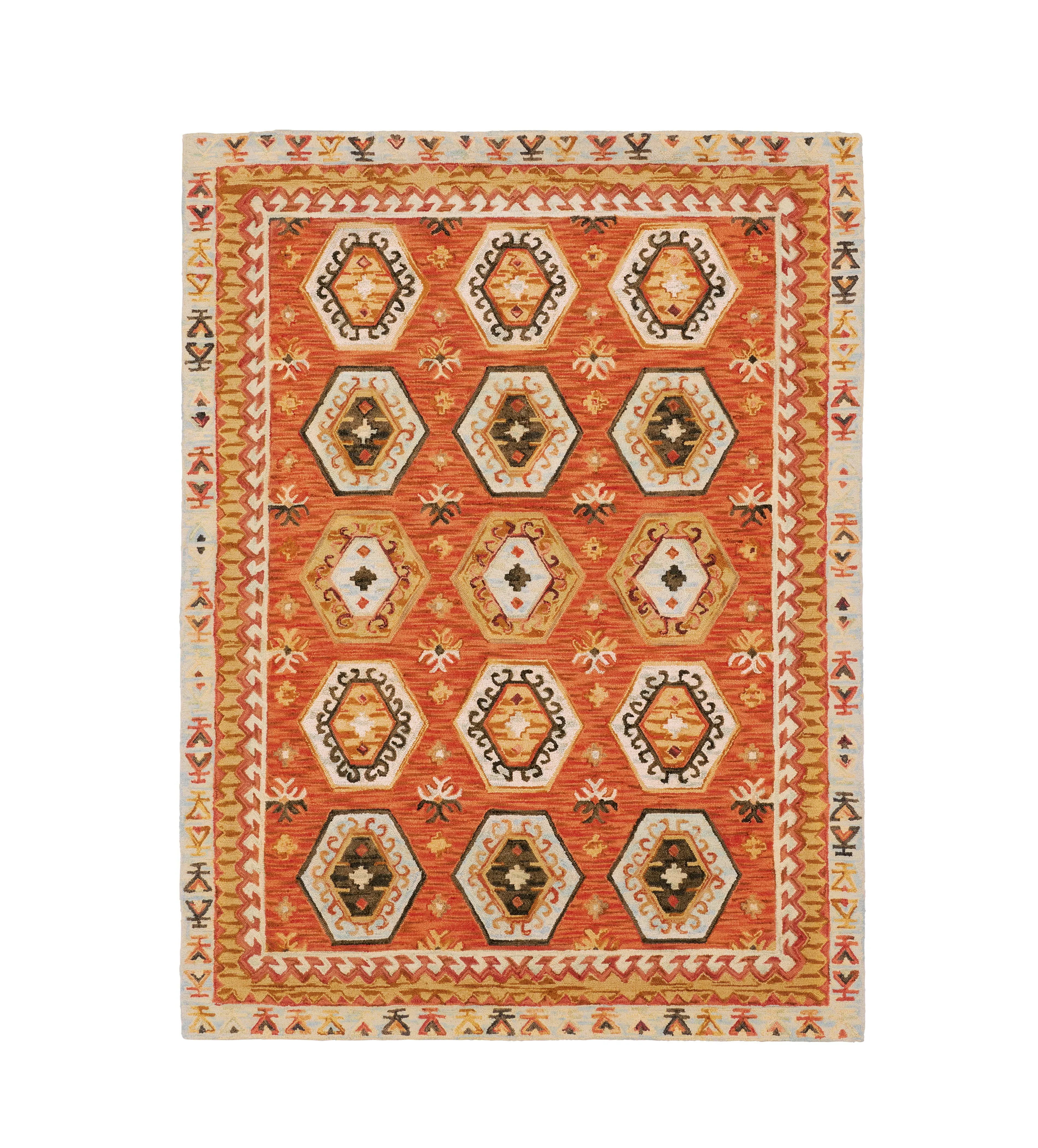 Large Hand-Tufted Rug - Multi, Wool