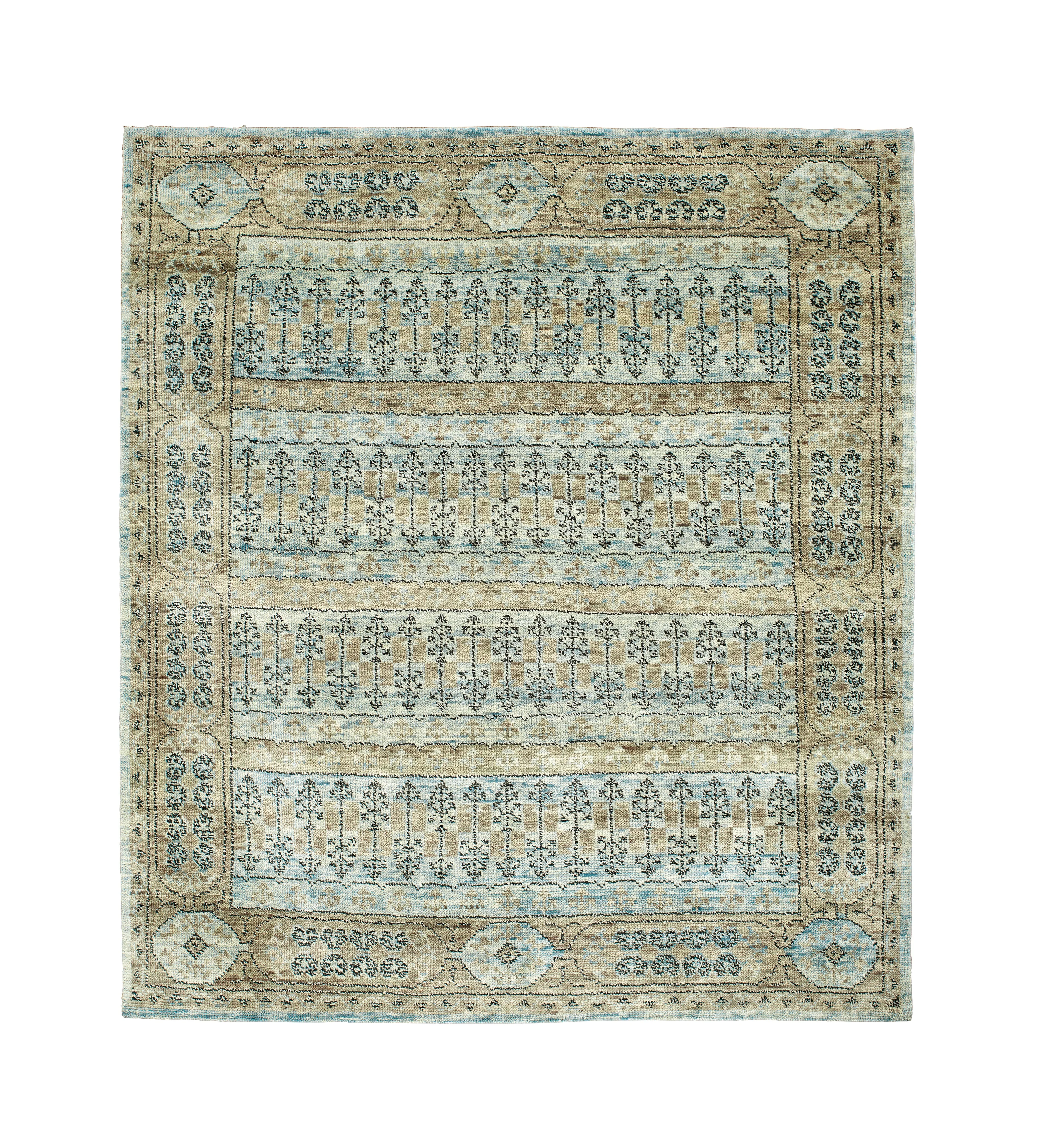 Large Lapis Rug - Ash Grey, Hand-Knotted image