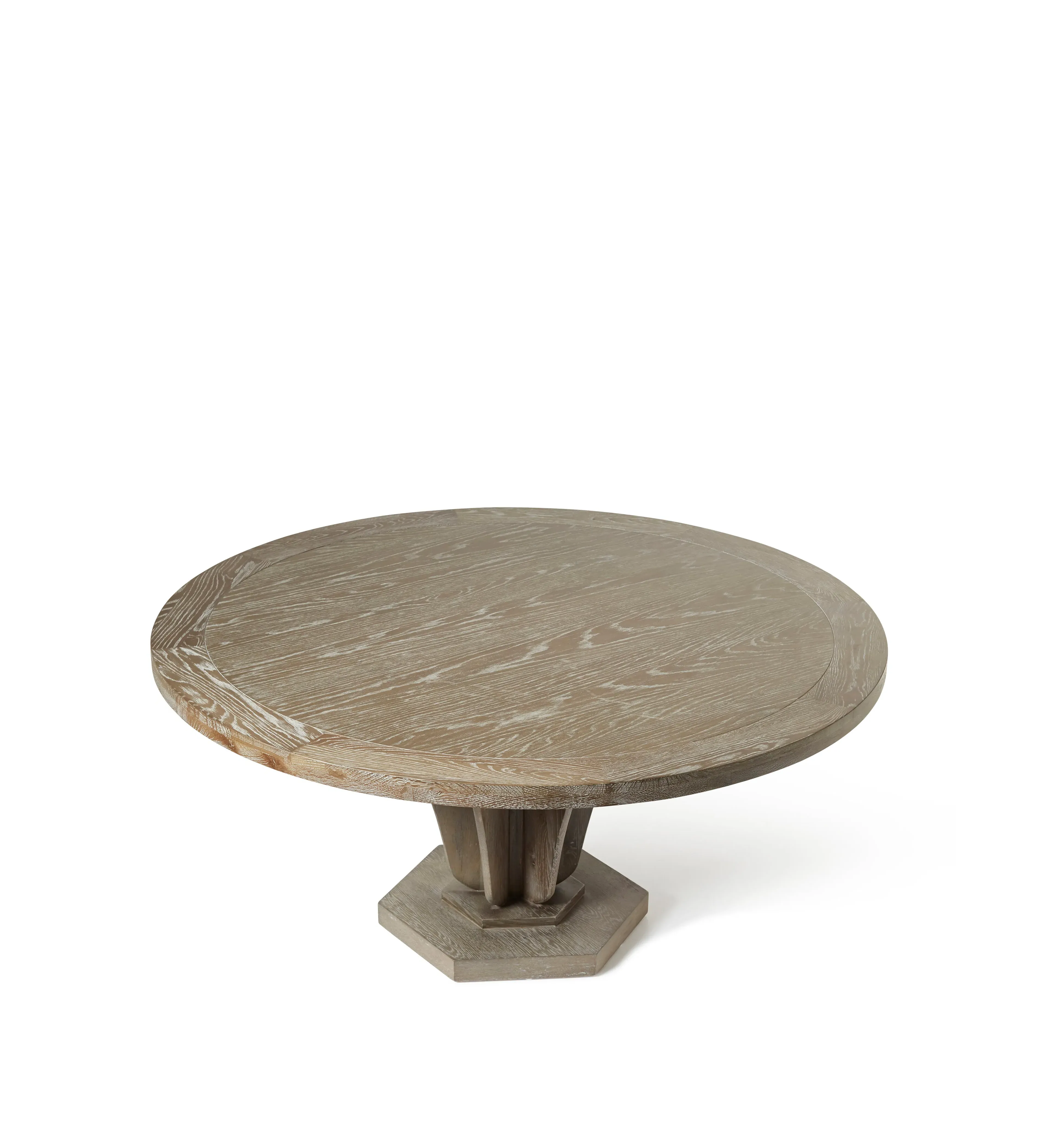 Large Round Dining Table - Burnt Oak