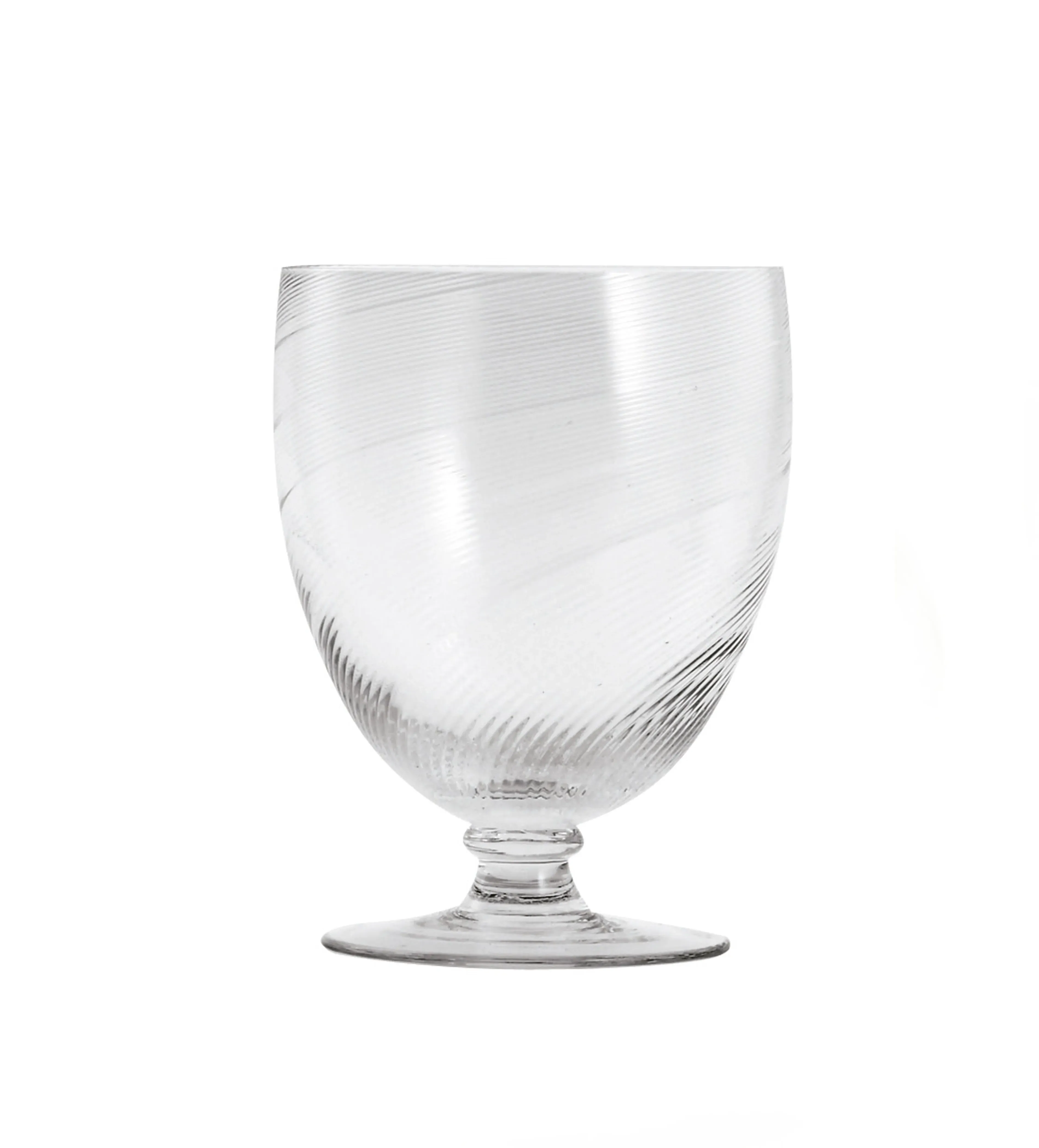 Large Wine Glasses Set of 4 - Clear, Twisted