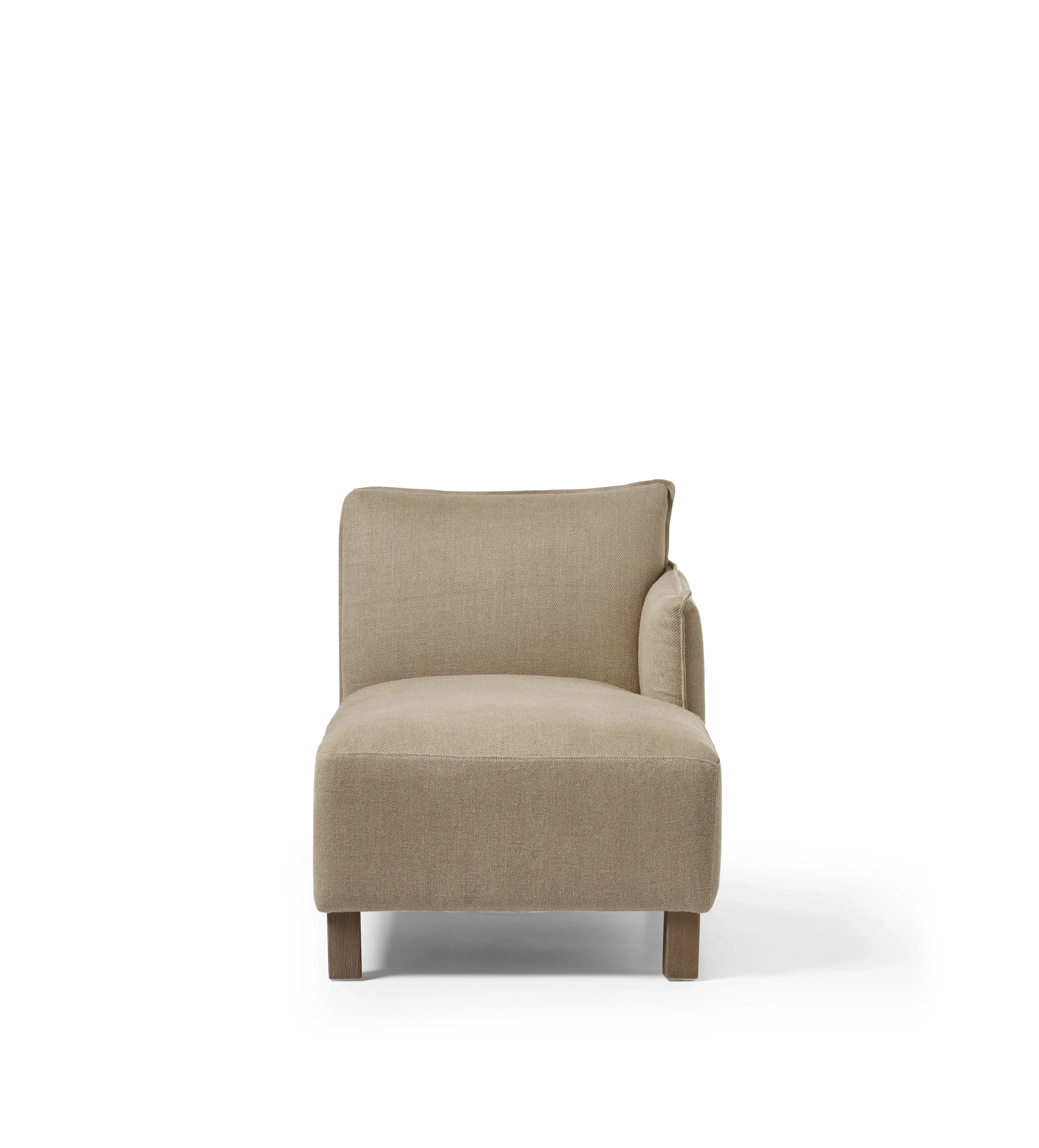 Left-Arm Chaise Modular Unit - Herringbone Fabric