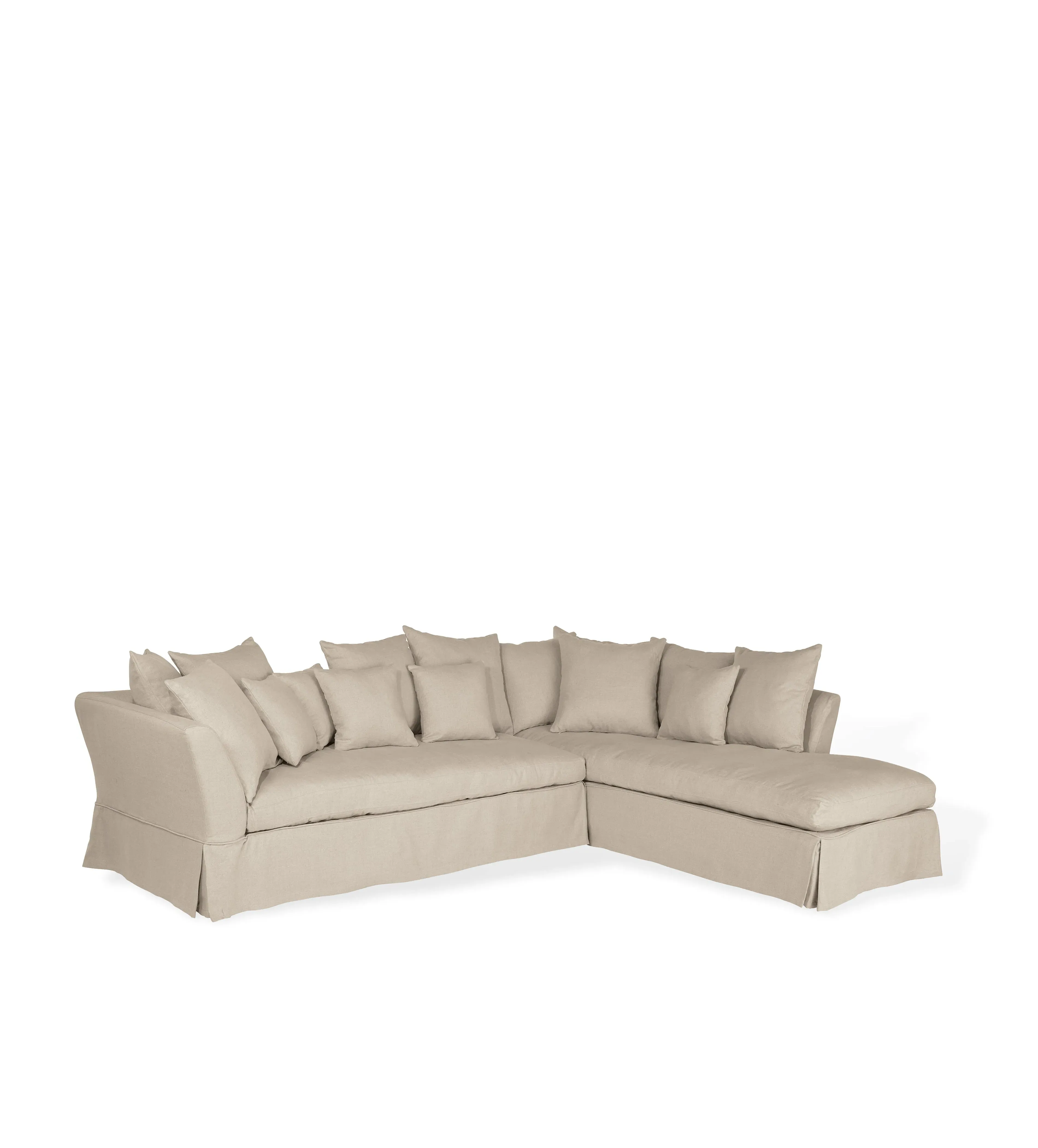 Left-Hand Corner Sofa with Chaise - Natural image