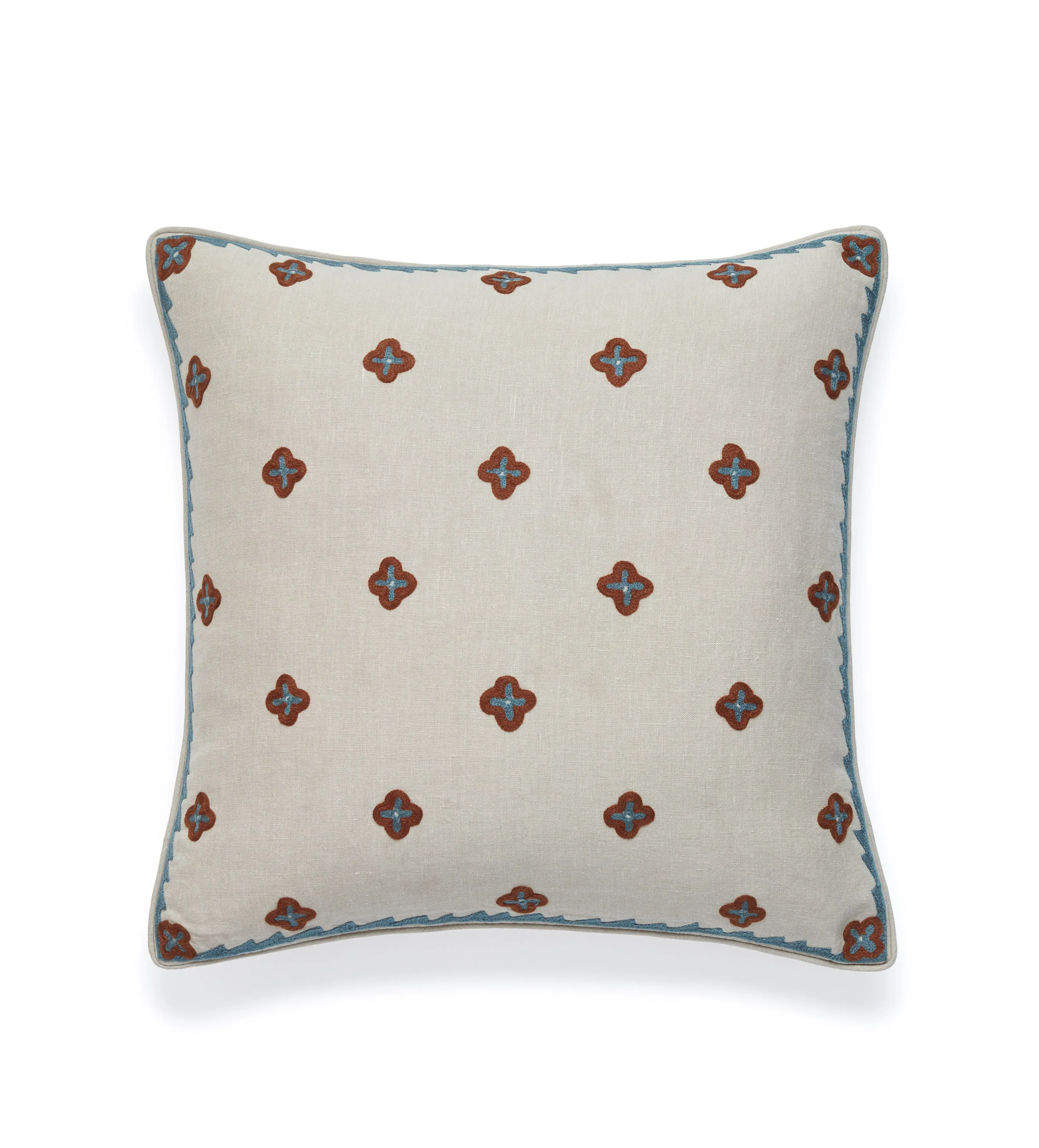 Maeve Cushion Cover - Blood Orange, Linen