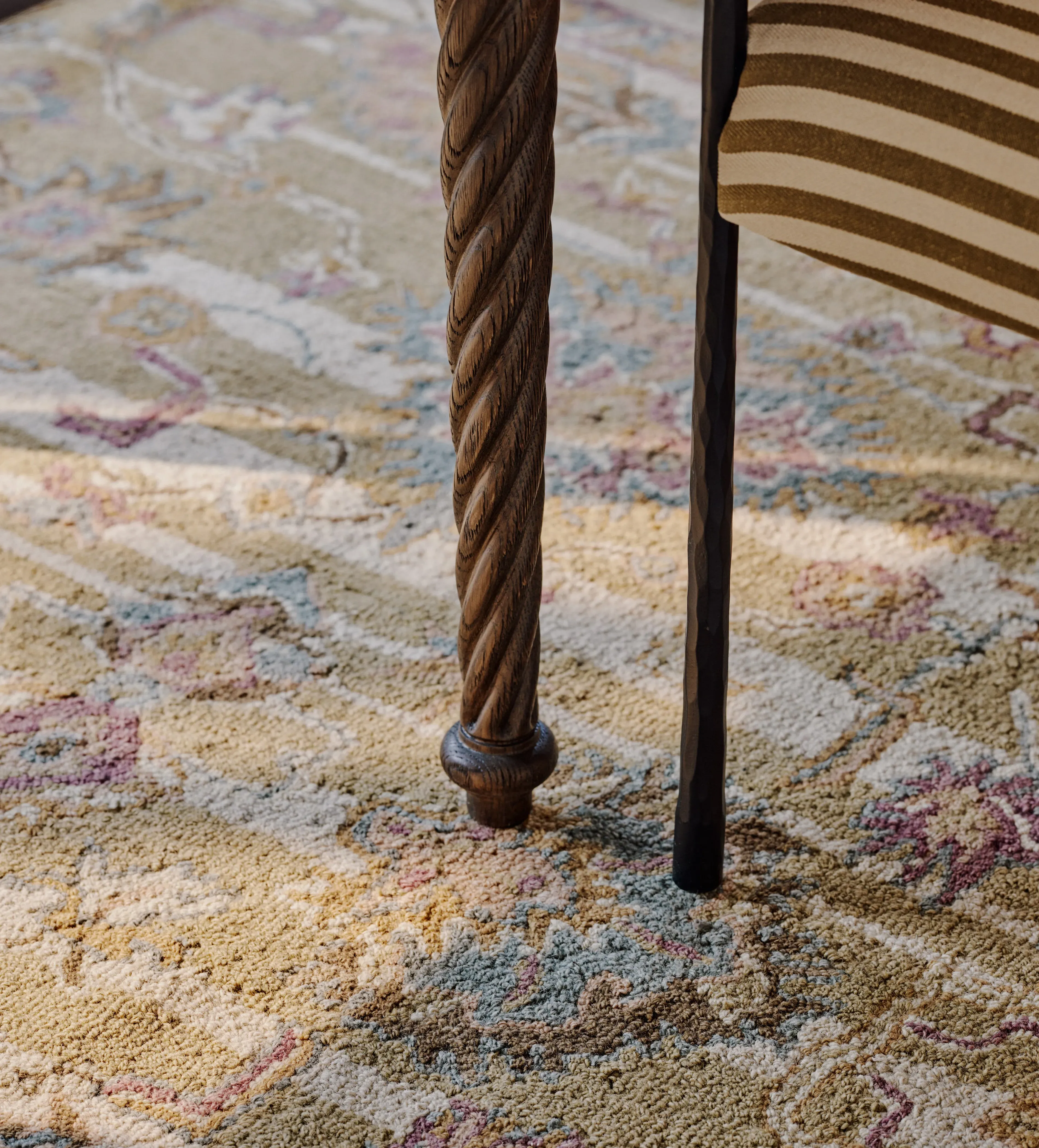 Mahin Rug - Gold/Ivory, Wool