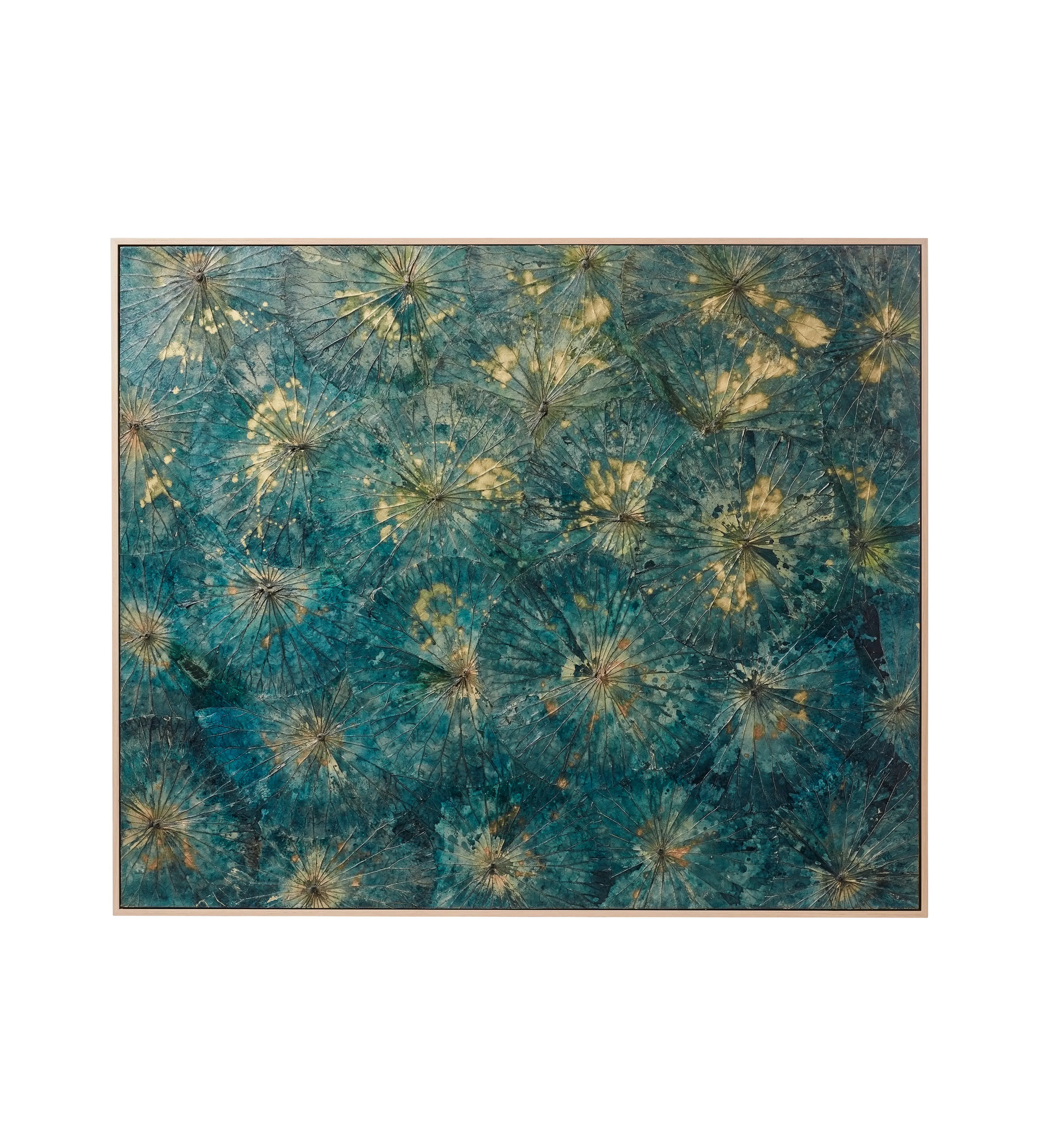 Malea Wall Art - Teal, Lotus Leaves image