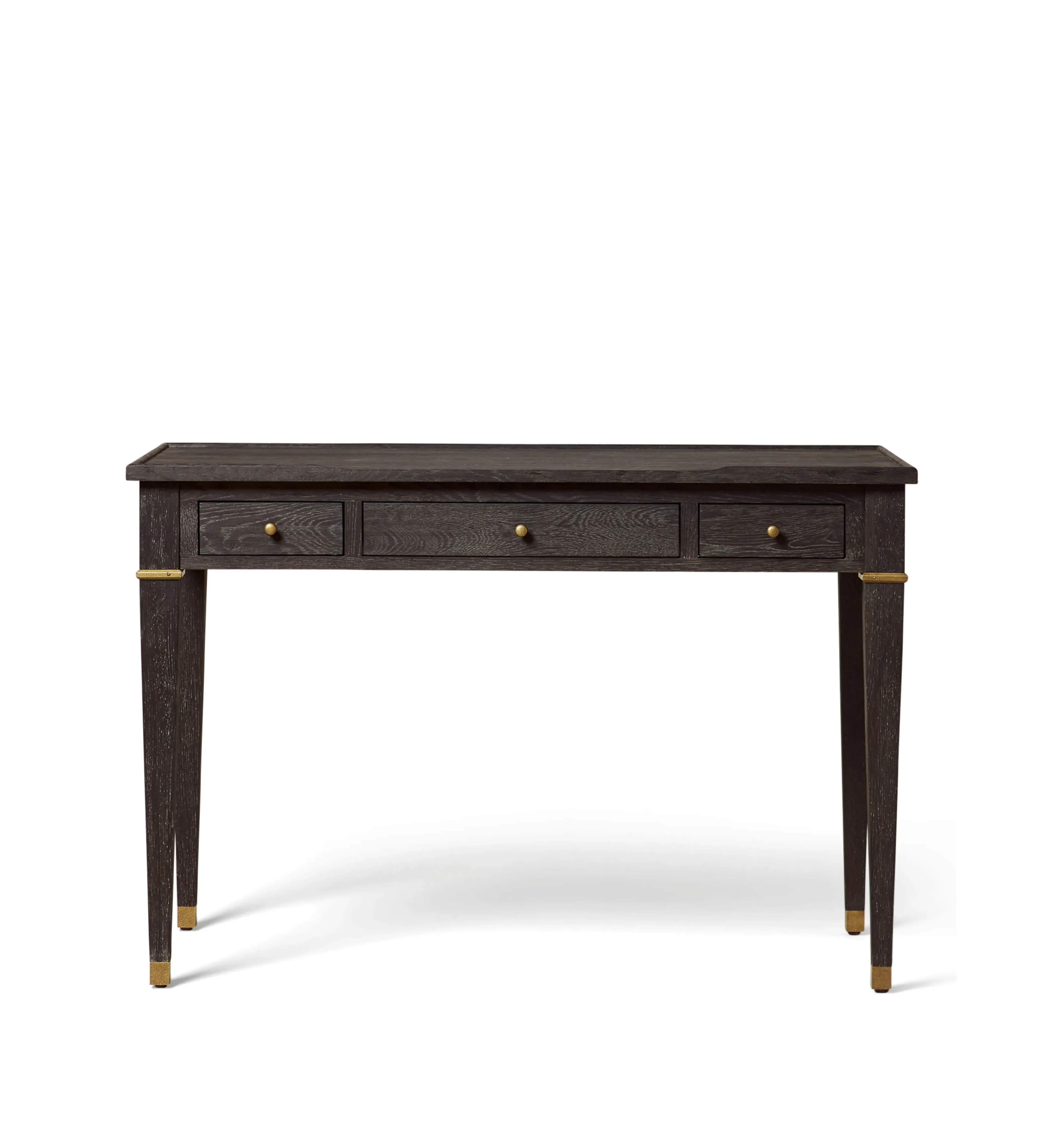 Maplehurst Desk with Gold Details - Ebonised Oak image