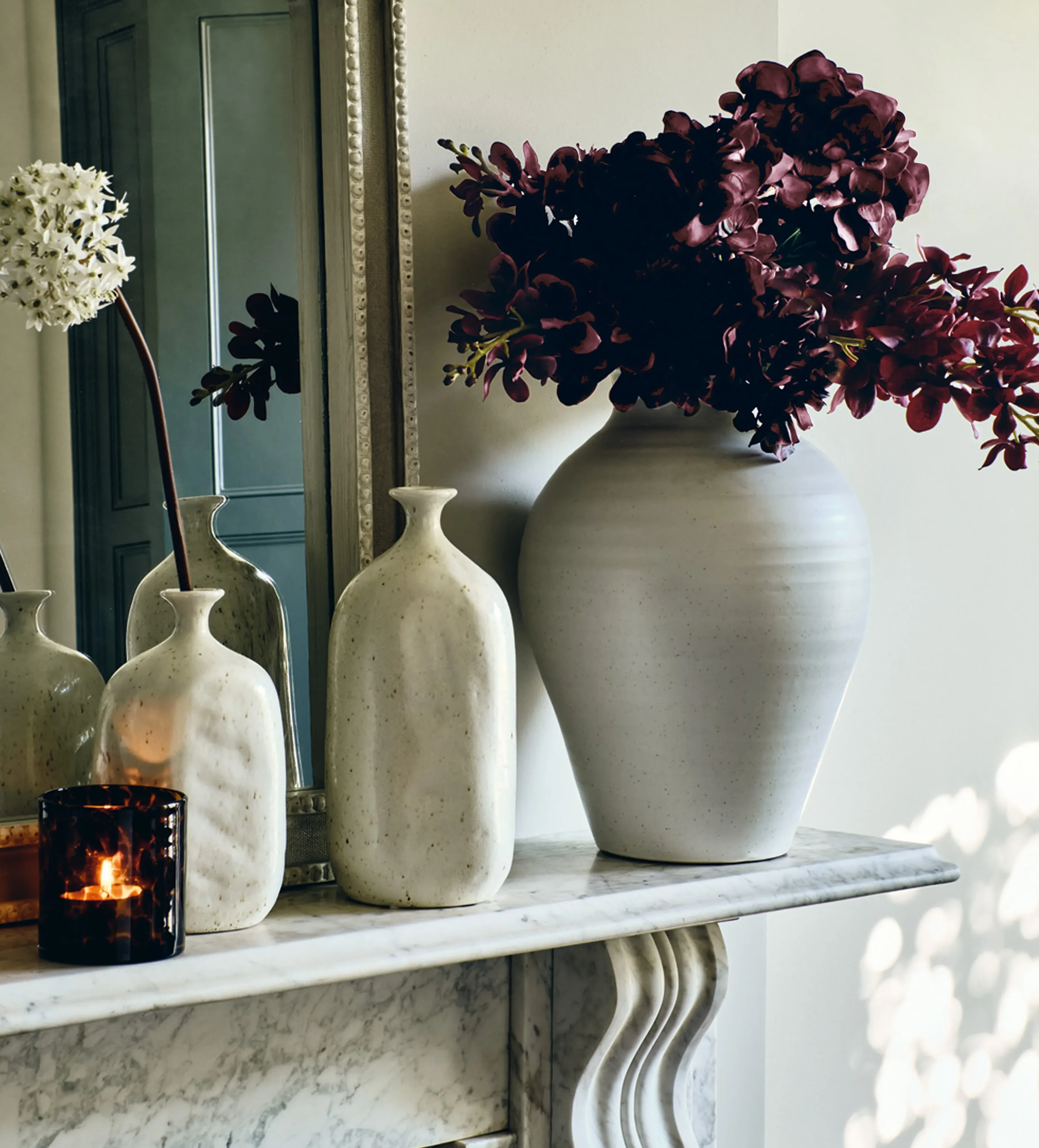 Medium Speckled Vase - Off-White, Ceramic