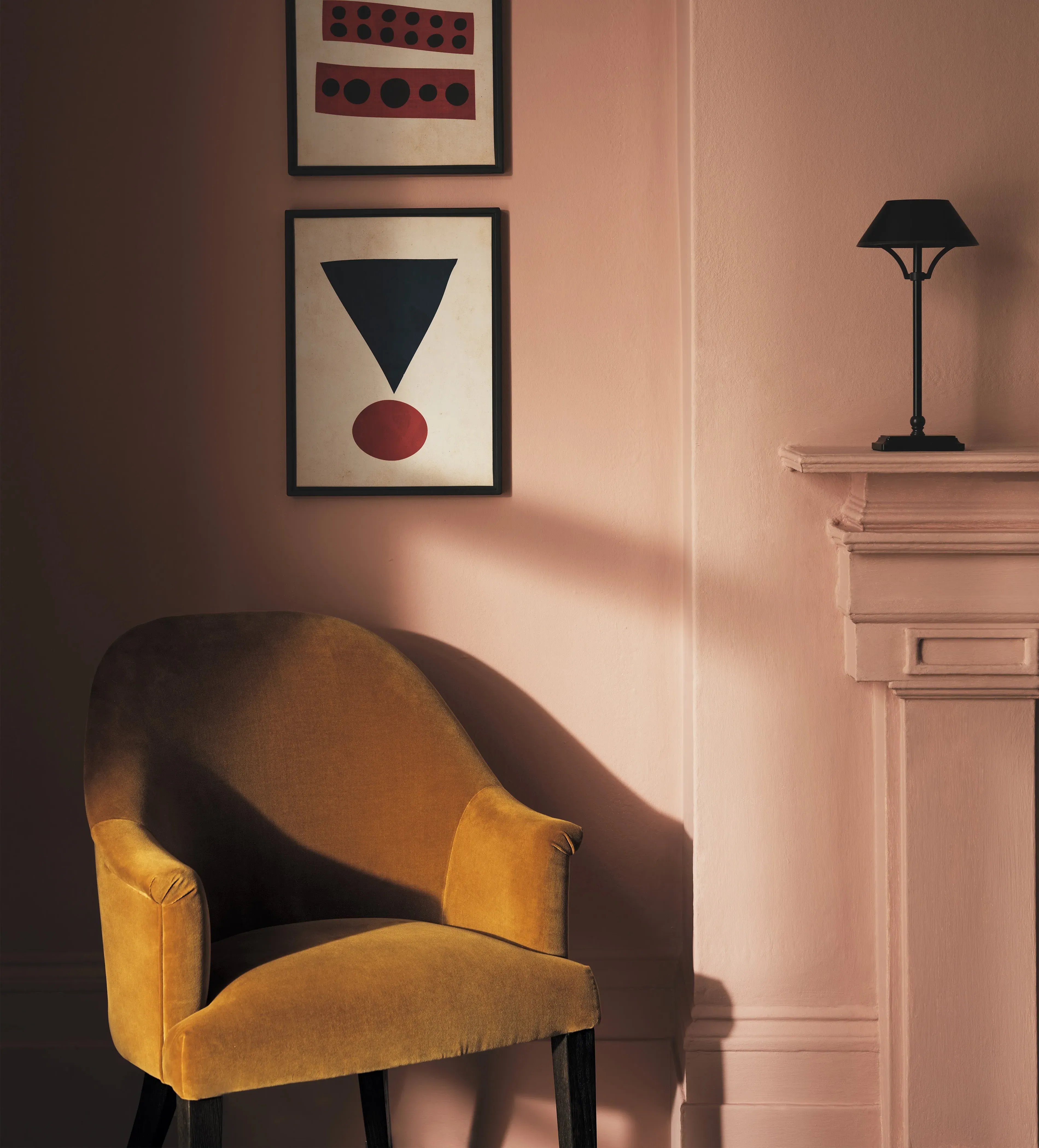 Mini Wireless Table Lamp with Shade - Black, Brass