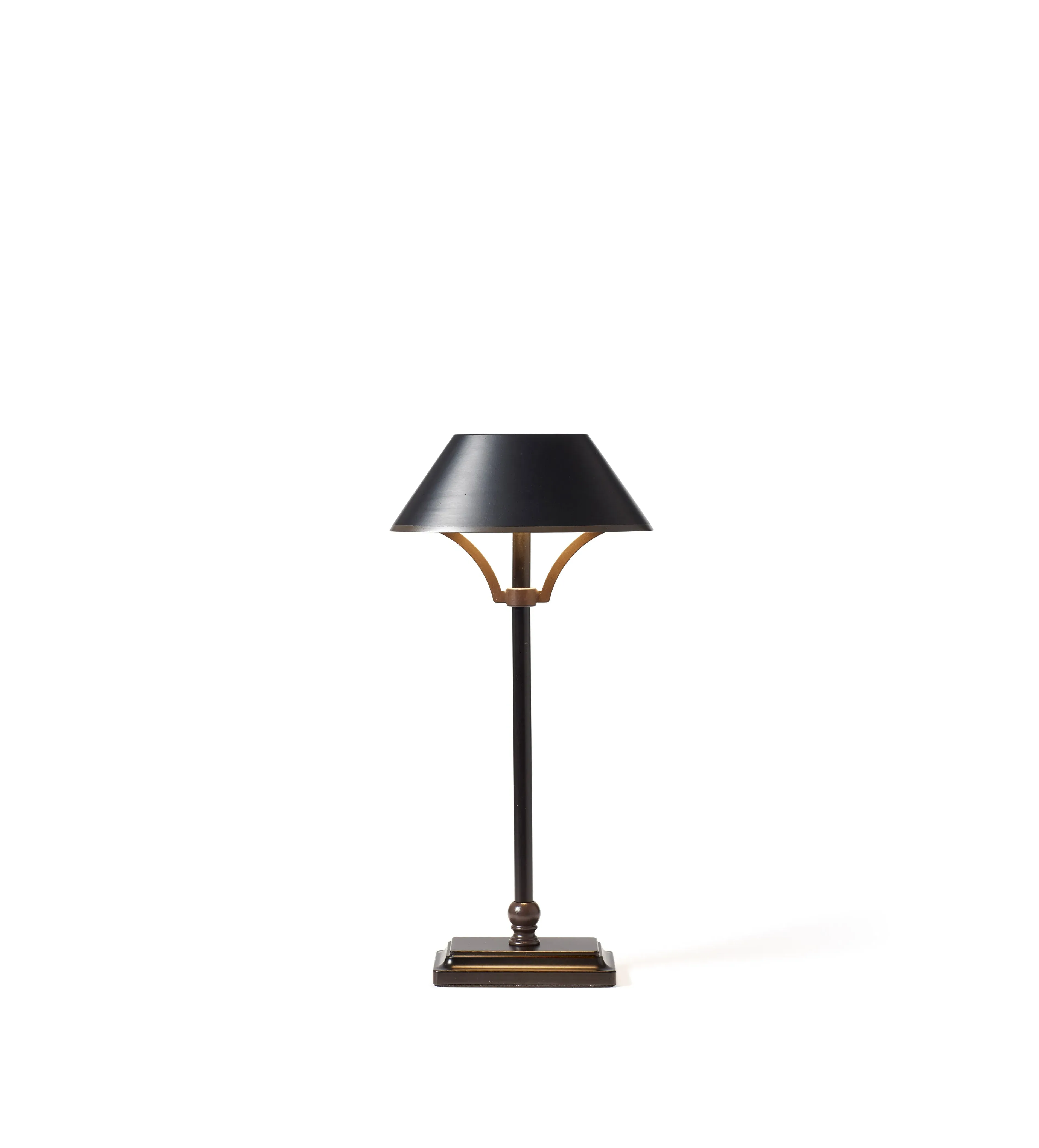Mini Wireless Table Lamp with Shade - Black, Brass