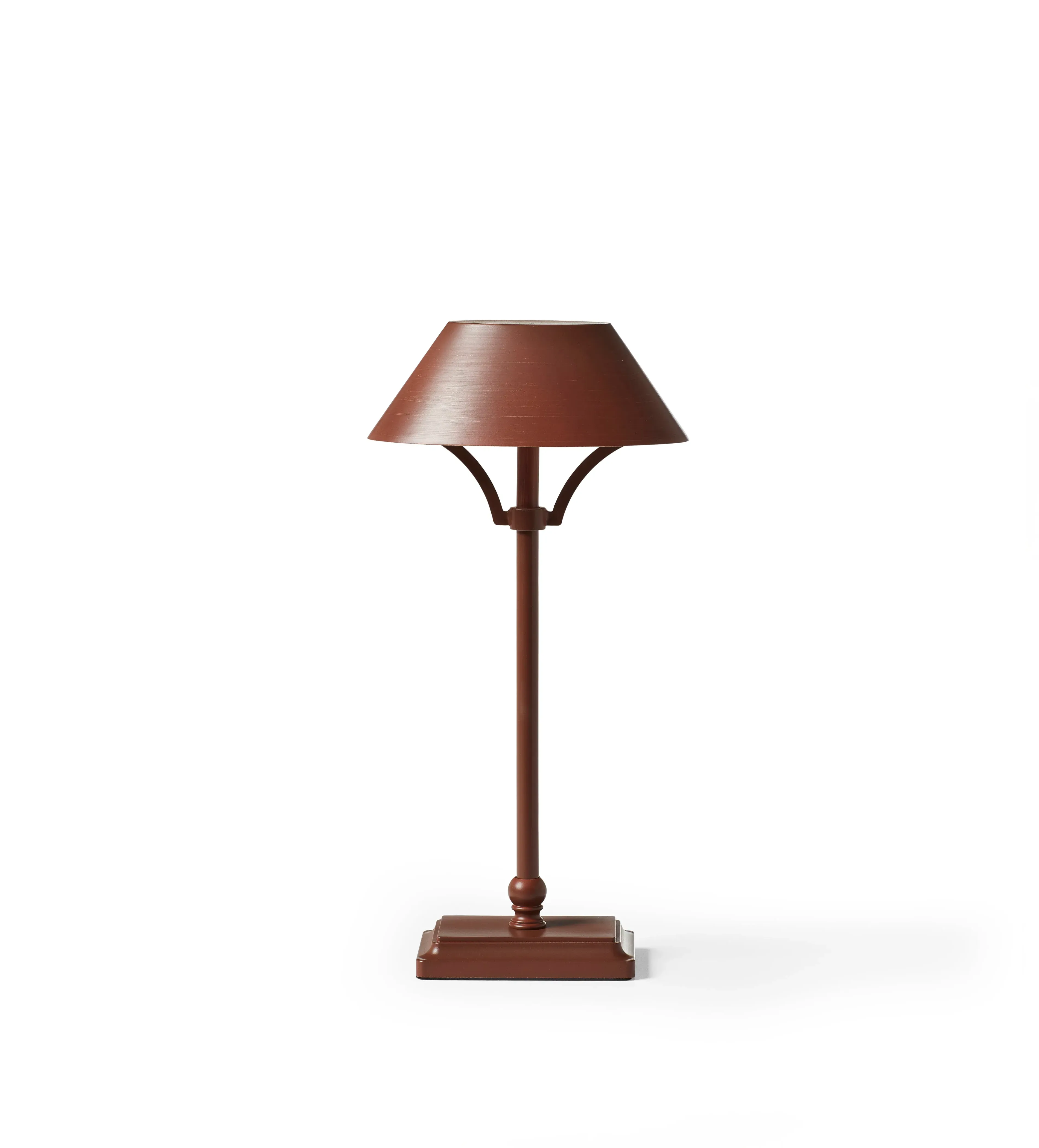 Mini Wireless Table Lamp with Shade - Caramel, Brass
