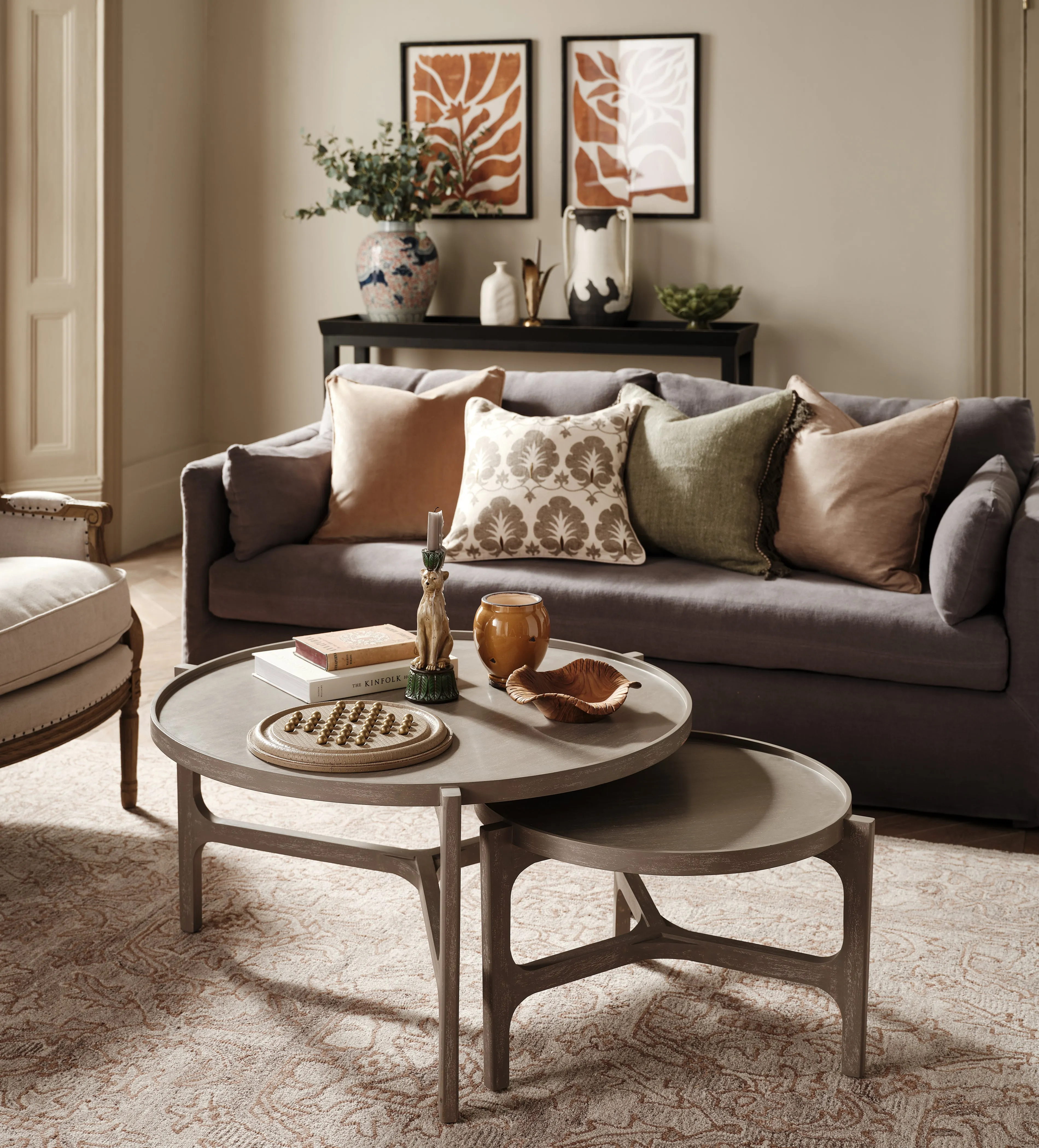 Nested Coffee Tables - Silver Birch