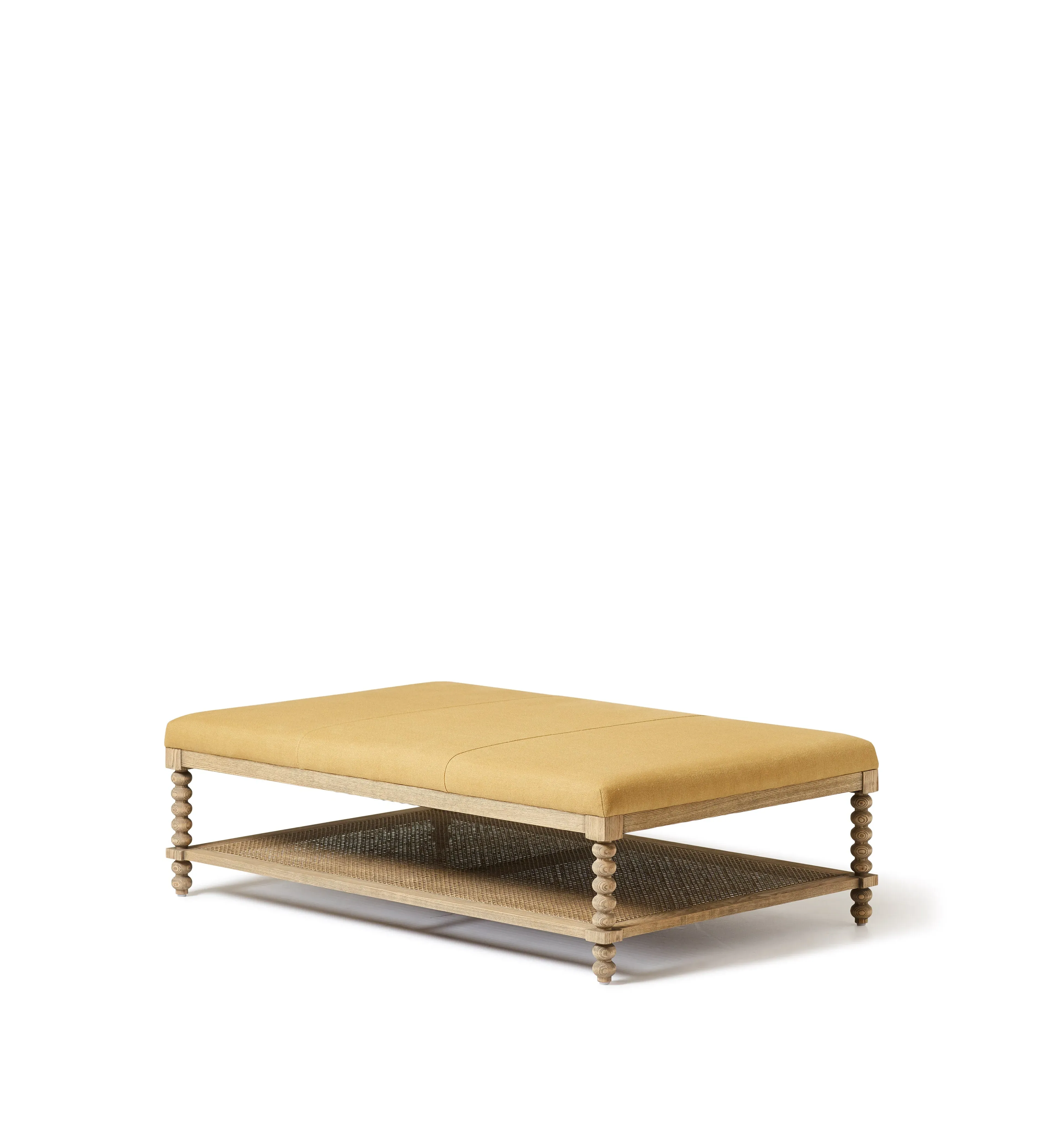 Ottoman with Storage Shelf - Dijon, Linen image