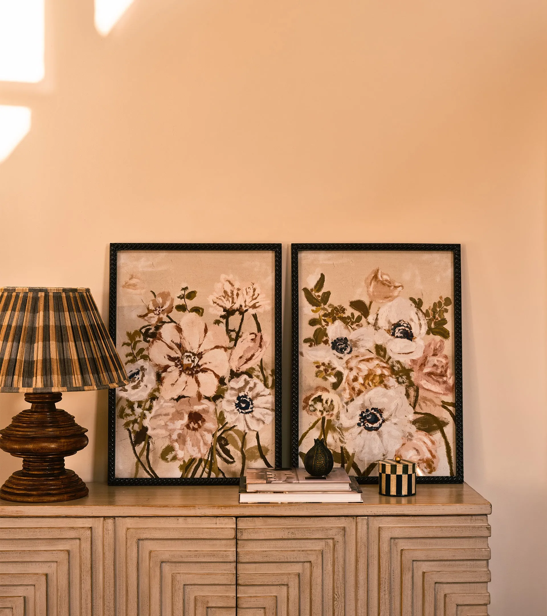 Pair Framed Floral Prints - Multi, Paper