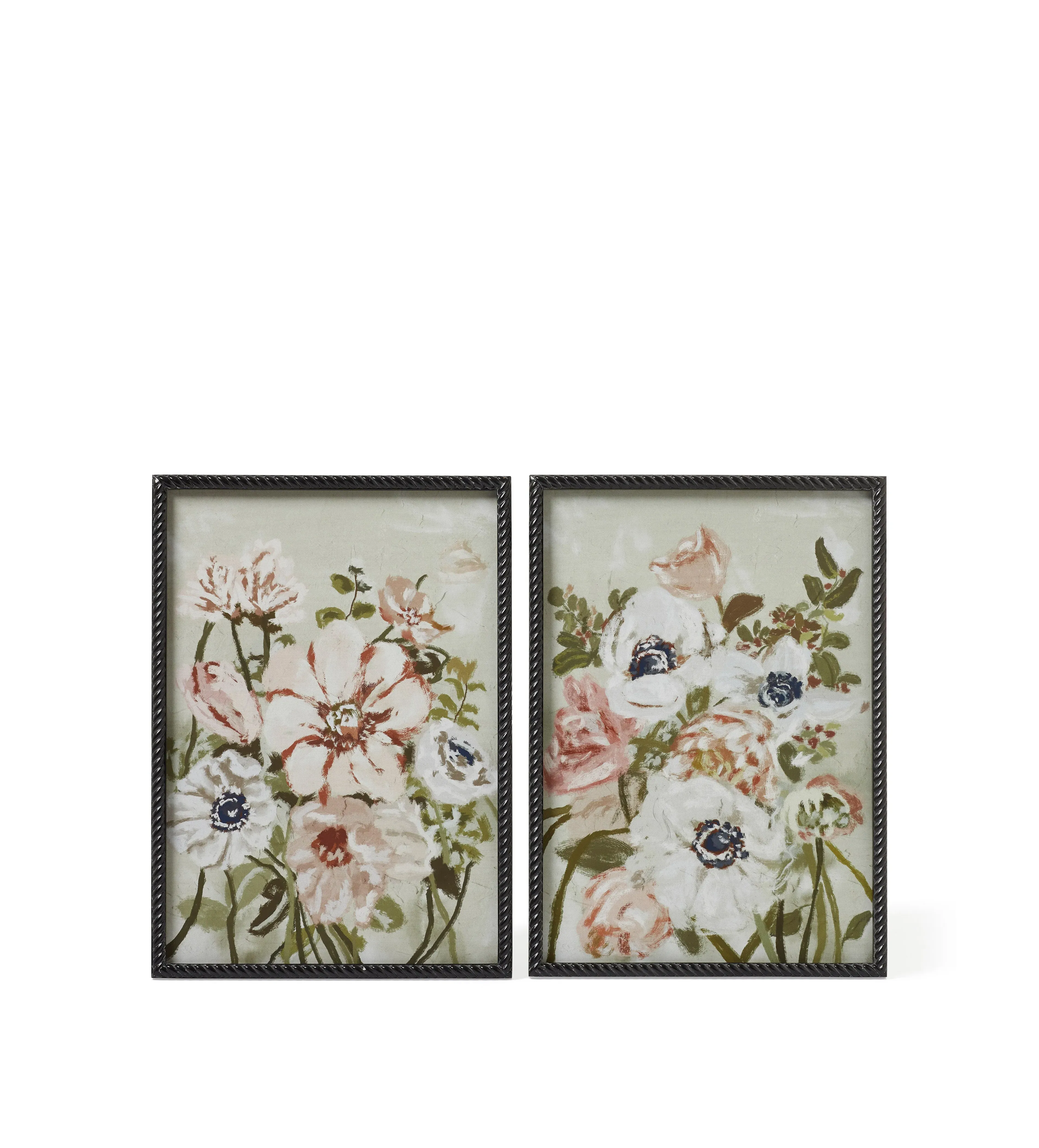 Pair Framed Floral Prints - Multi, Paper image